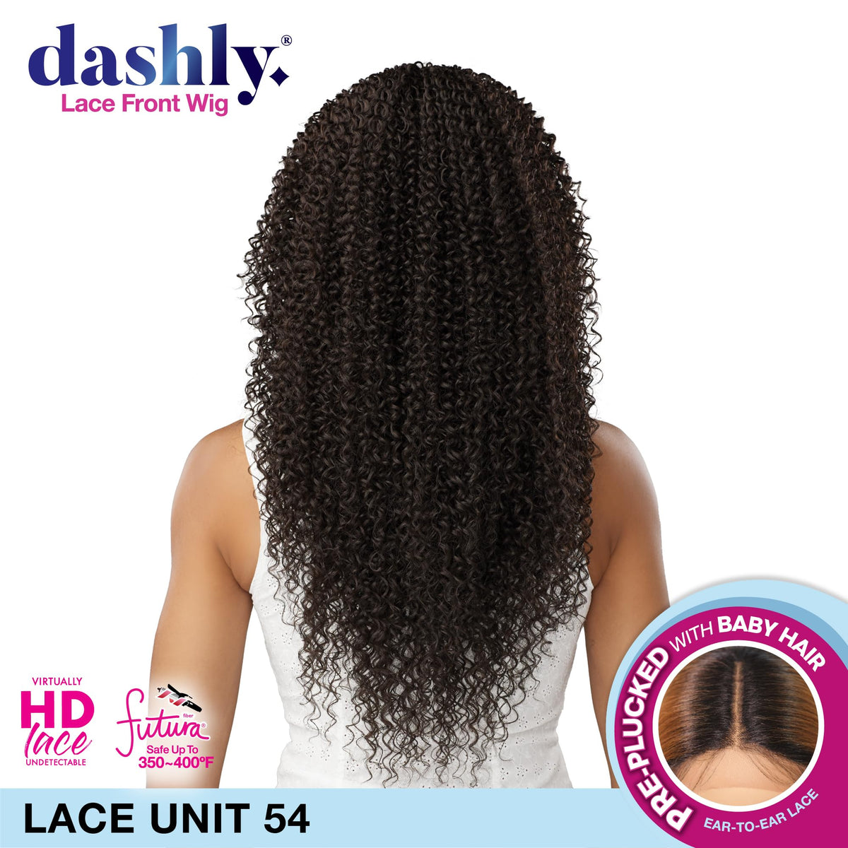 Sensationnel Dashly Lace Front Wig-Unit 54, 1B OFFBLACK