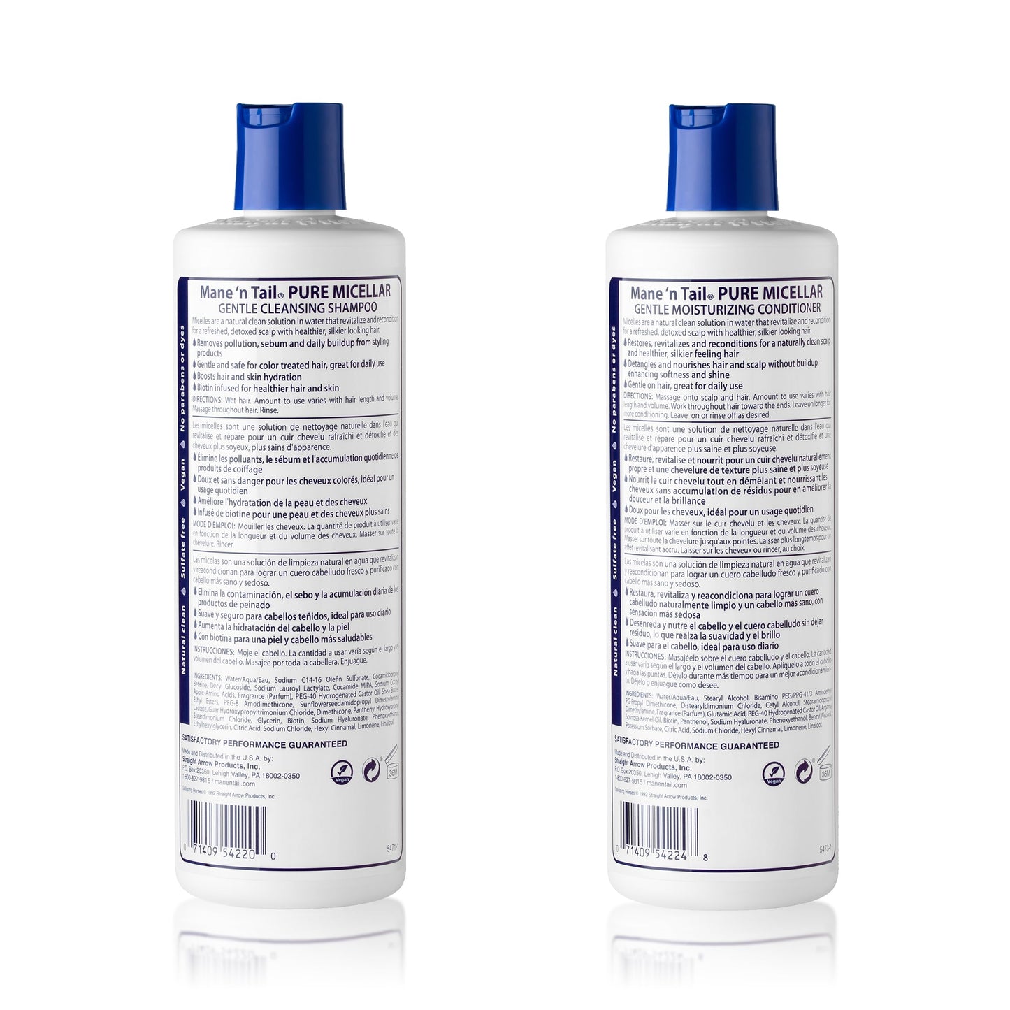 Mane 'n Tail Micellar Shampoo & Conditioner Sulfate Free with Biotin for Oily Hair, Build Up, and Hard Water to Detox and Clarify 11.2 fl oz 2-Pack Beauty & Personal Care Mane 'n Tail