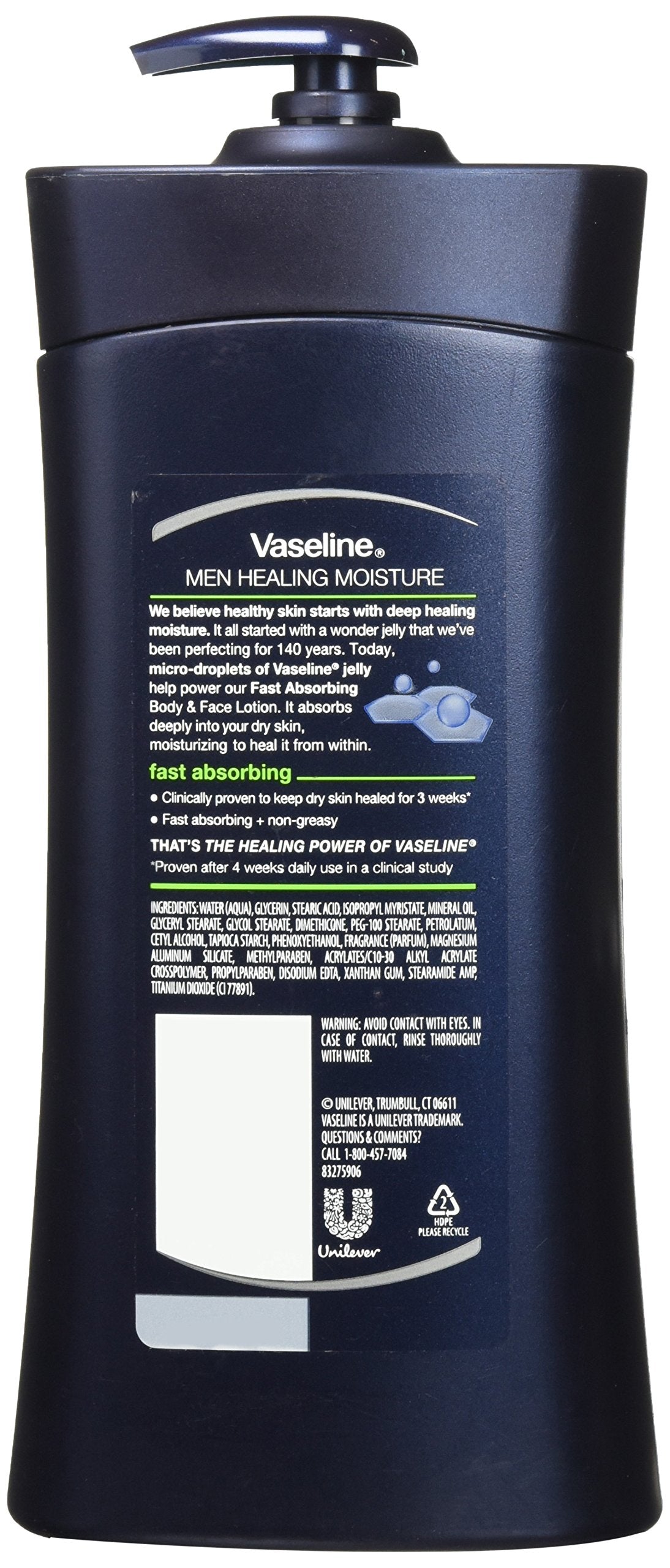 Vaseline Men Body and Face Lotion , 20.3 Ounce Bottle(Pack of 2) Beauty & Personal Care Vaseline