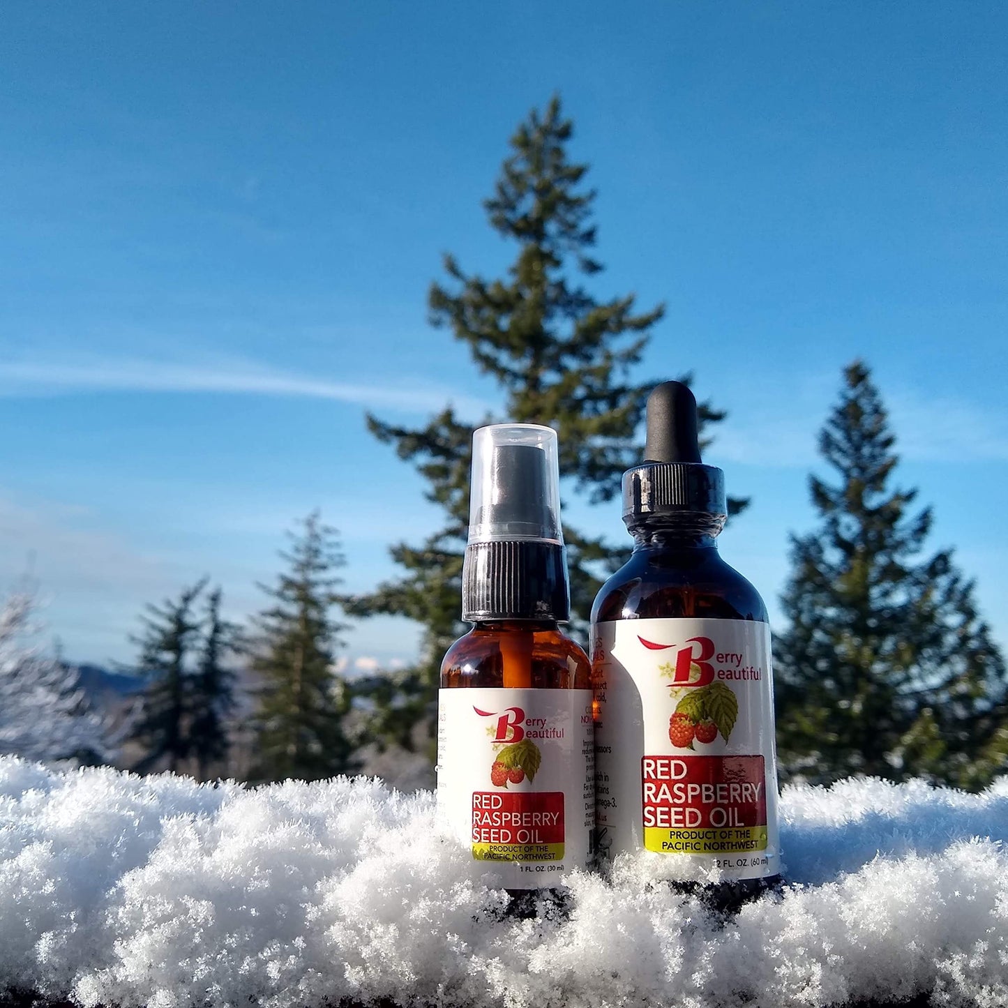 Berry Beautiful 100% Pure Red Raspberry Seed Oil - 2 fl oz | Sustainably Cold-Pressed from Northwest Co-op Raspberries Beauty & Personal Care Berry Beautiful