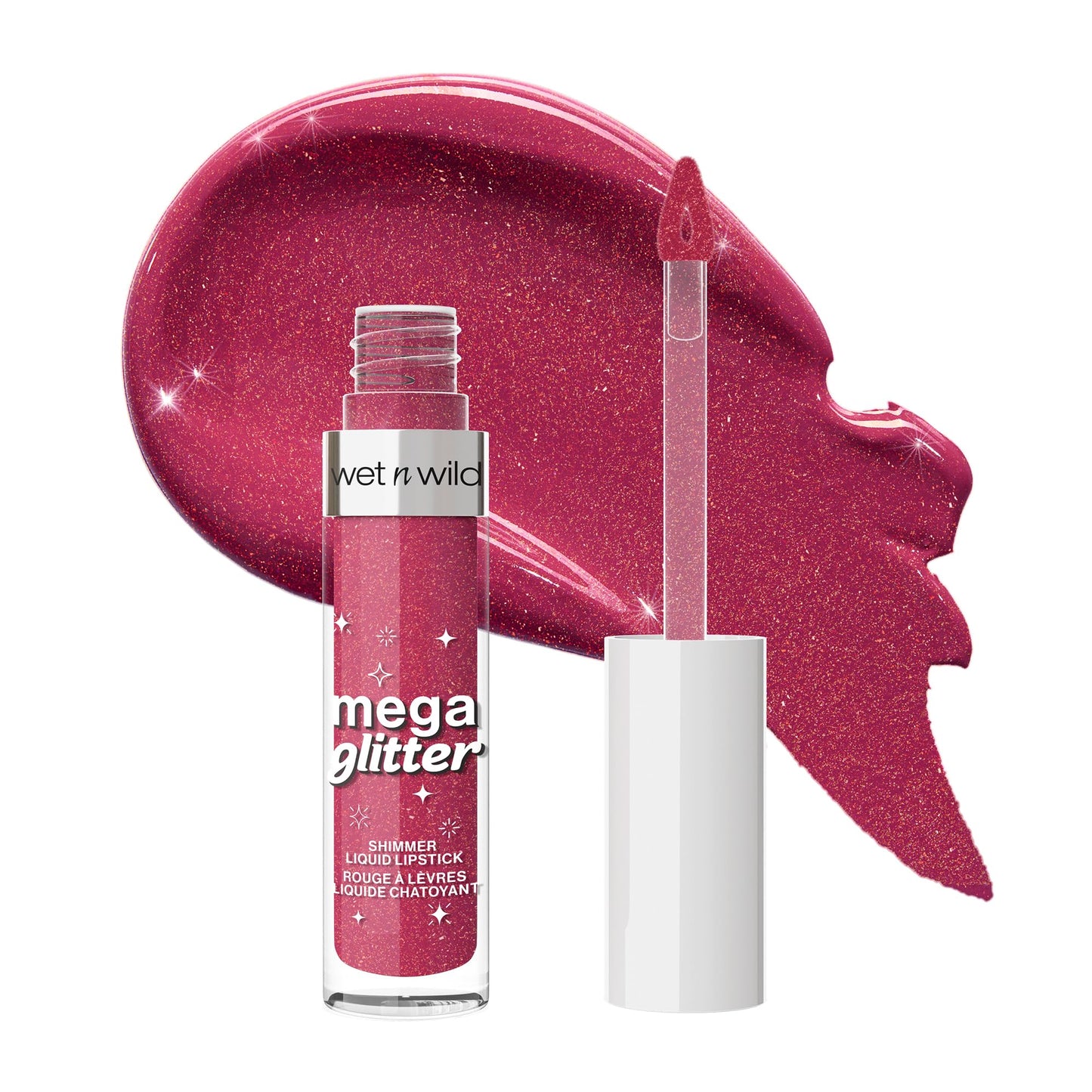 wet n wild Mega Glitter Shimmer Liquid Lipstick, Matte-to-Glitter Finish, Lightweight Formula, Comfortable Wear, Vitamin E-Infused for Nourished Beauty & Personal Care wet n wild