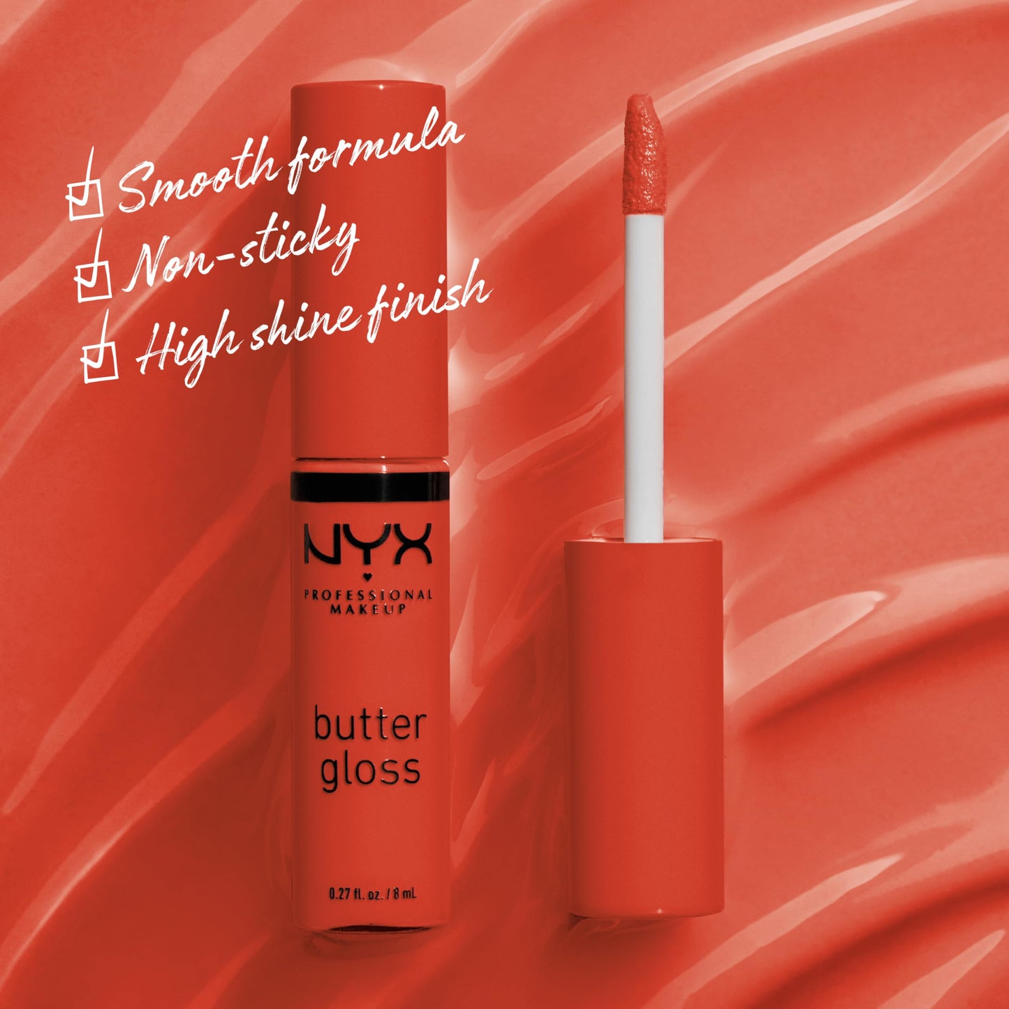 NYX PROFESSIONAL MAKEUP Butter Gloss, Non-Sticky Lip Gloss - Orangesicle (Orange) Beauty & Personal Care NYX PROFESSIONAL MAKEUP