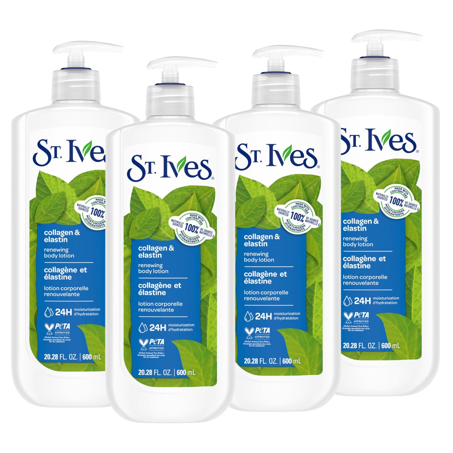 St. Ives Renewing Hand & Body Lotion for Women with Pump, Daily Moisturizer Collagen Elastin for Dry Skin, Made with 100% Natural Moisturizers, 21 fl Beauty & Personal Care St. Ives
