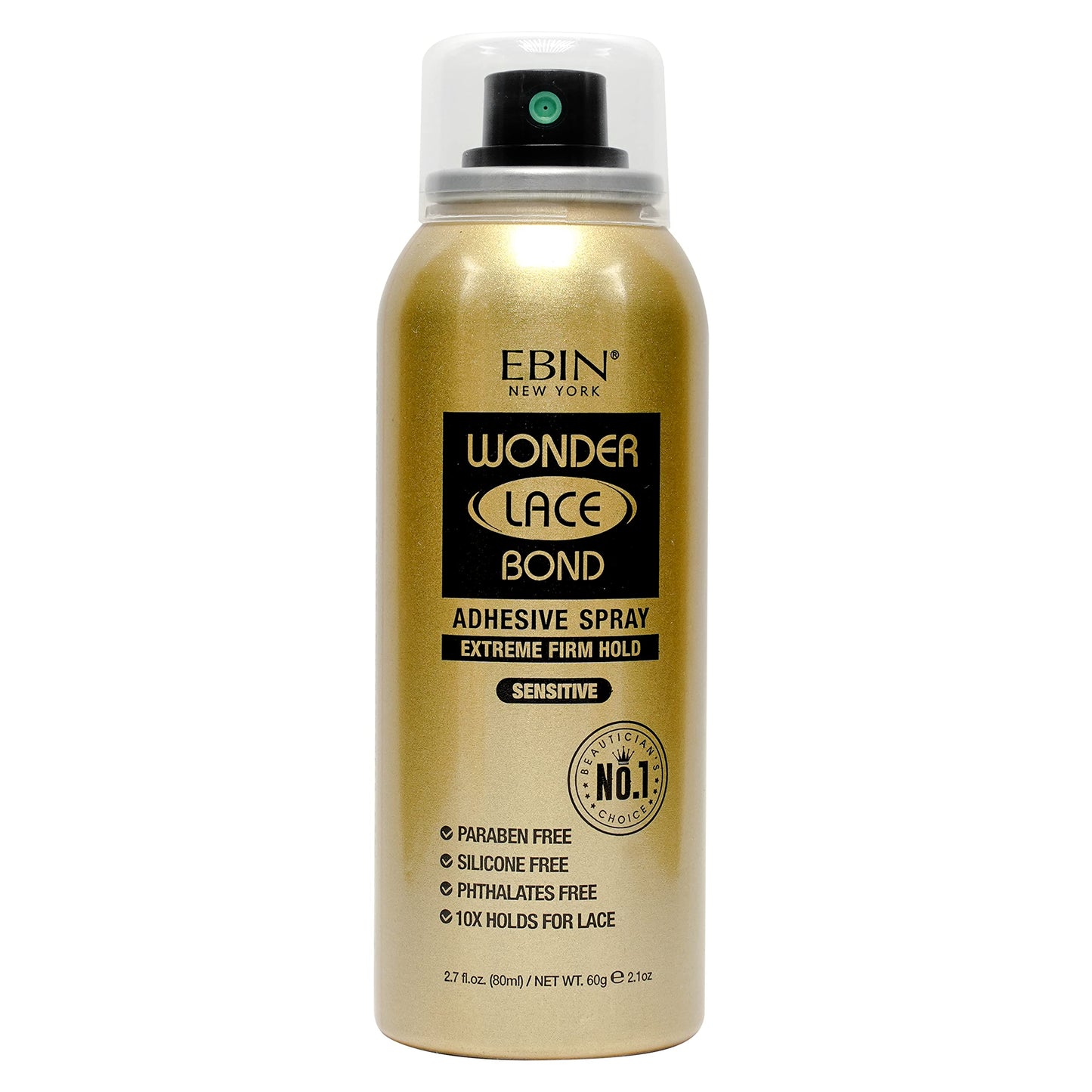 EBIN NEW YORK Wonder Lace Bond Adhesive Spray - Sensitive, Extreme Firm Hold, 2.7 fl. oz./ 80ml | Fast Drying, No Residue, No Build Up, Powerful Beauty & Personal Care EBIN NEW YORK