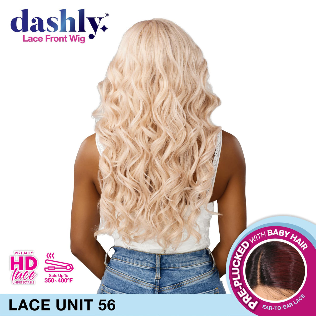 Sensationnel Dashly Lace Front Wig-Unit 56, 1 JETBLACK