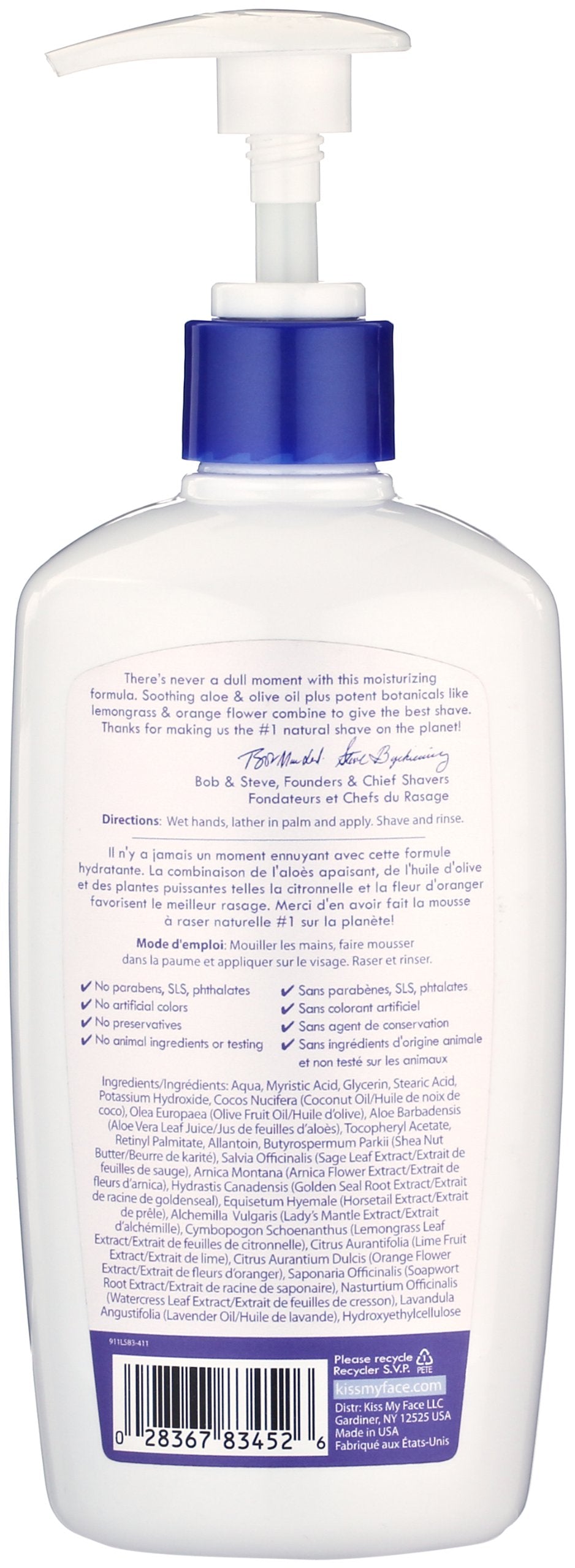 Kiss My Face Vitamin Enriched Moisture Shave with Essential Oils, Lavender & Shea - 11 oz Beauty & Personal Care Kiss My Face
