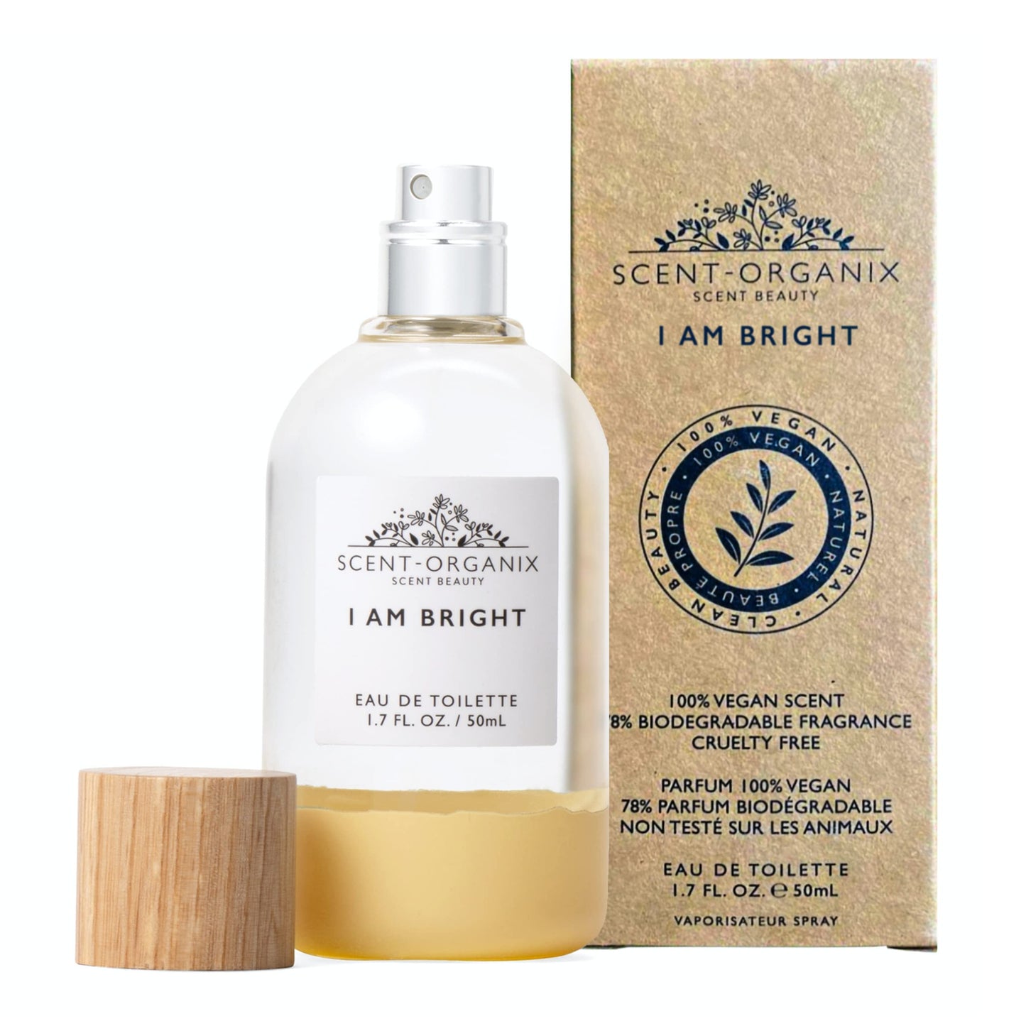SCENT BEAUTY Scent-Organix I Am Bright Perfume for Men & Women - Fruity and Citrusy Scent with Notes of Pineapple, Tiare Flower & Orange Flower Beauty & Personal Care SCENT BEAUTY