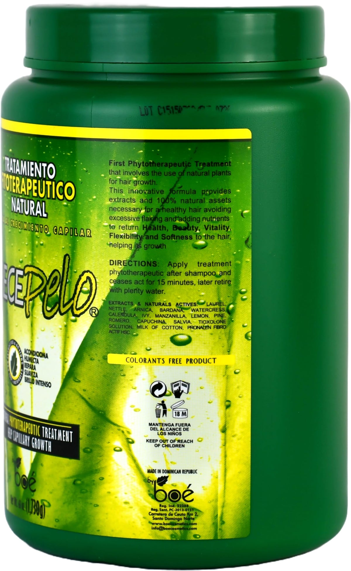 CrecePelo Natural Phytotherapeutic Hair Growth Treatment, Deep Conditioning & Strengthening Mask - Promotes Thicker, Healthier Hair - Hydrating &