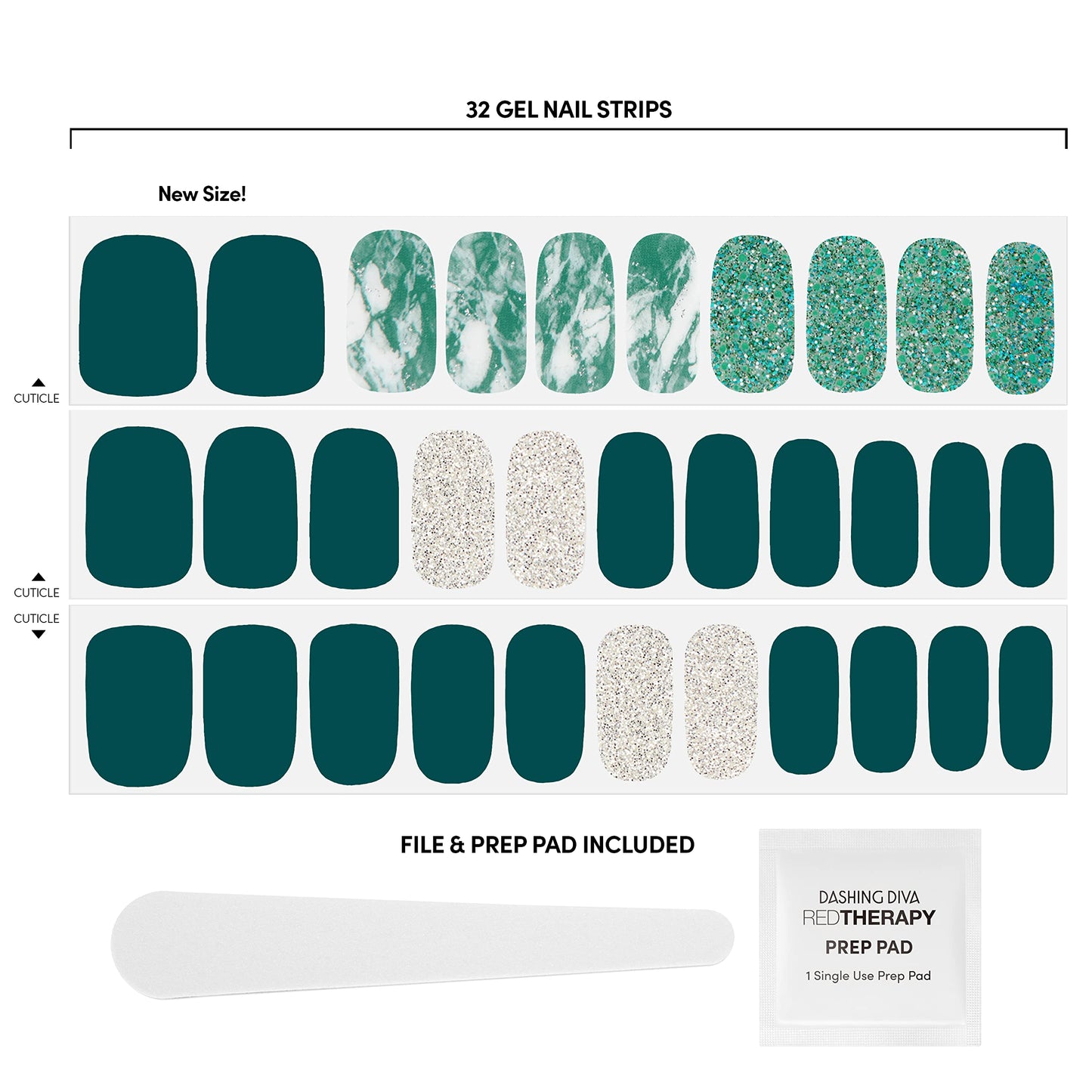 Dashing Diva Gloss Nail Strips - Ivy Opal | UV Free, Chip Resistant, Long Lasting Gel Nail Stickers | 32 Wraps, Prep Pad, Nail File Beauty & Personal Care Dashing Diva