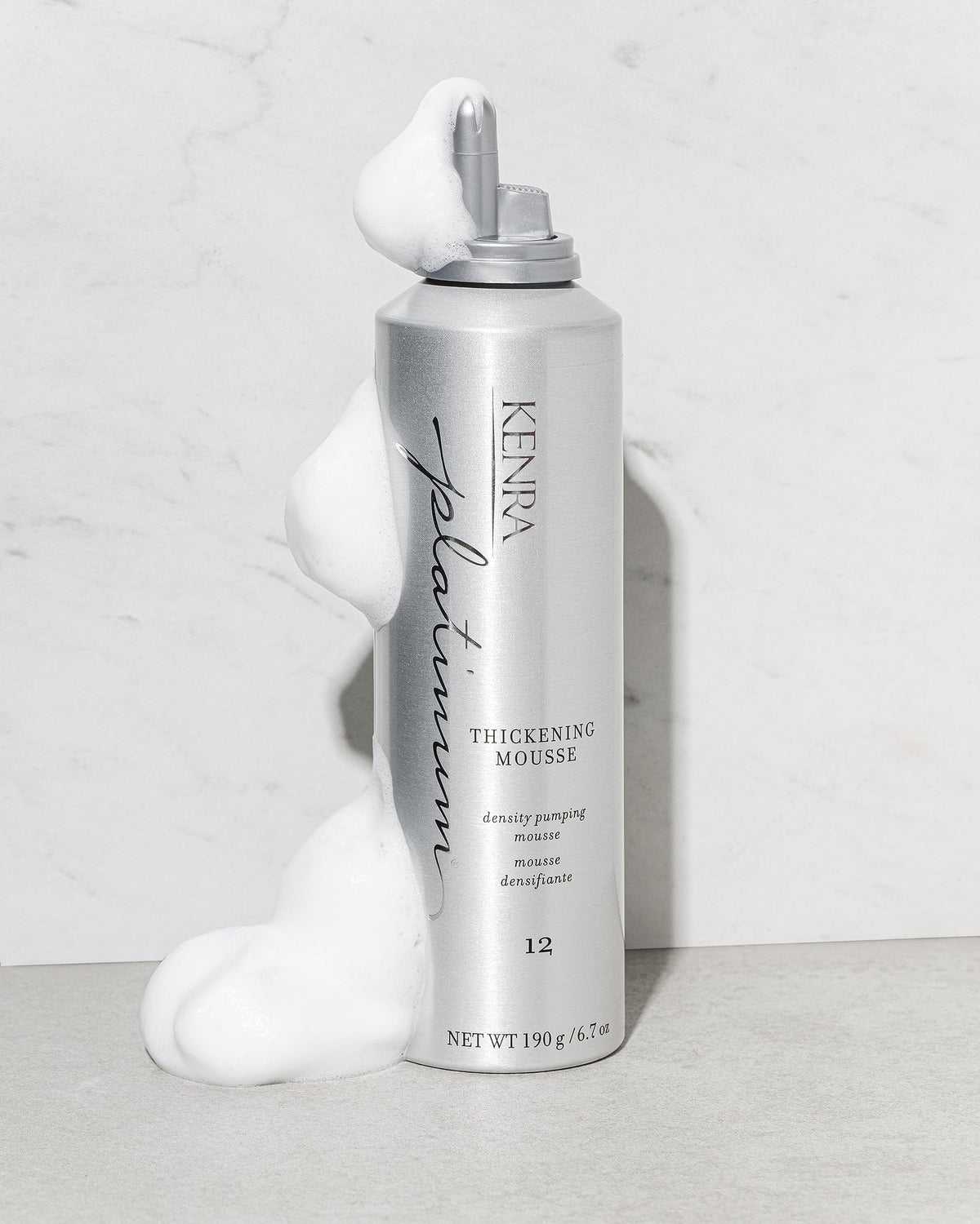 Kenra Platinum Thickening Mousse 12 | Volumizing Styler | Adds Fullness & Body | Humidity Protection Up To 48 hours | Desity Plumping up tp 150% |