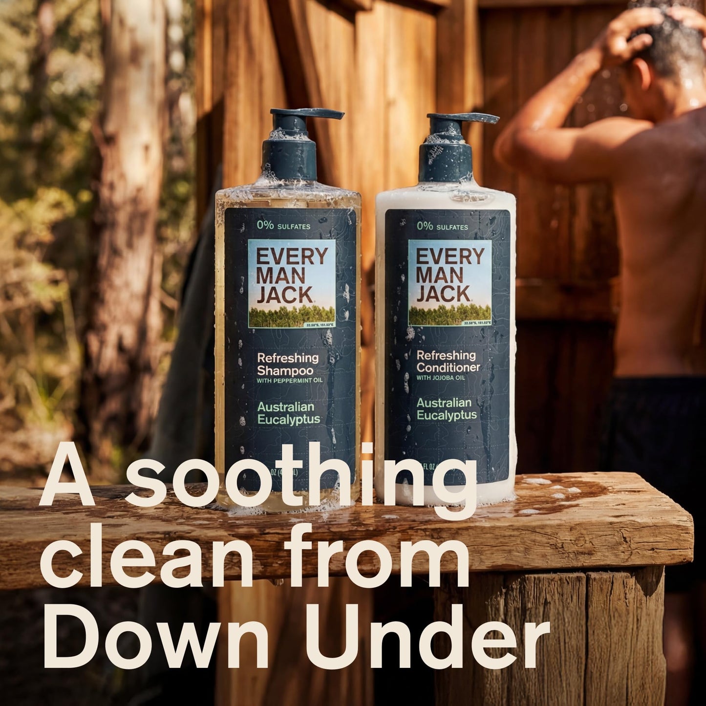 Every Man Jack Men's Shampoo and Conditioner Set - Australian Eucalyptus - Sulfate Free - Made w/Plant Powered Refreshing Ingredients like Peppermint Beauty & Personal Care Every Man Jack