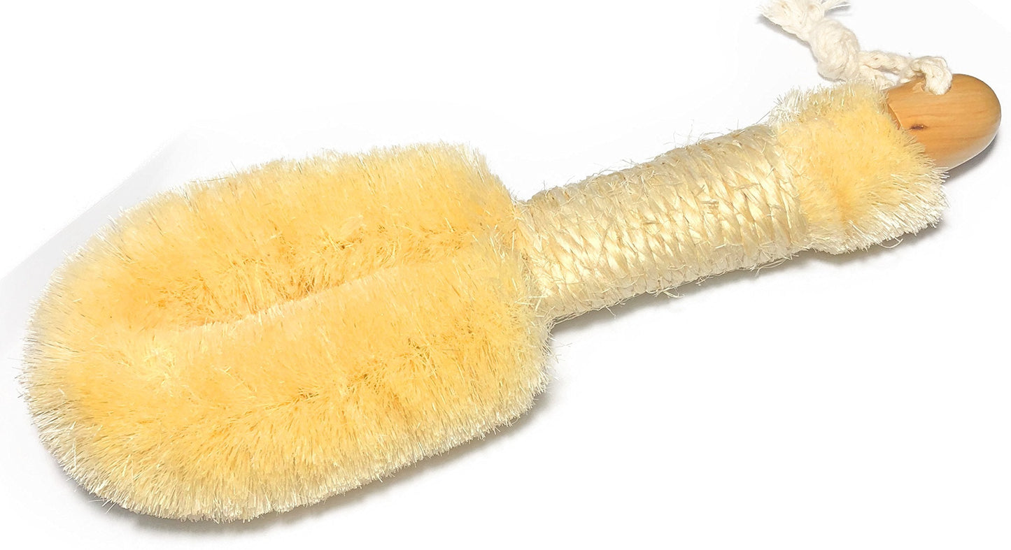 Quality SISAL All Natural Spa Dry Skin Brush with Off-White Cord Handle for Men & Women - 10" Length Beauty & Personal Care Mr.Cui'shop