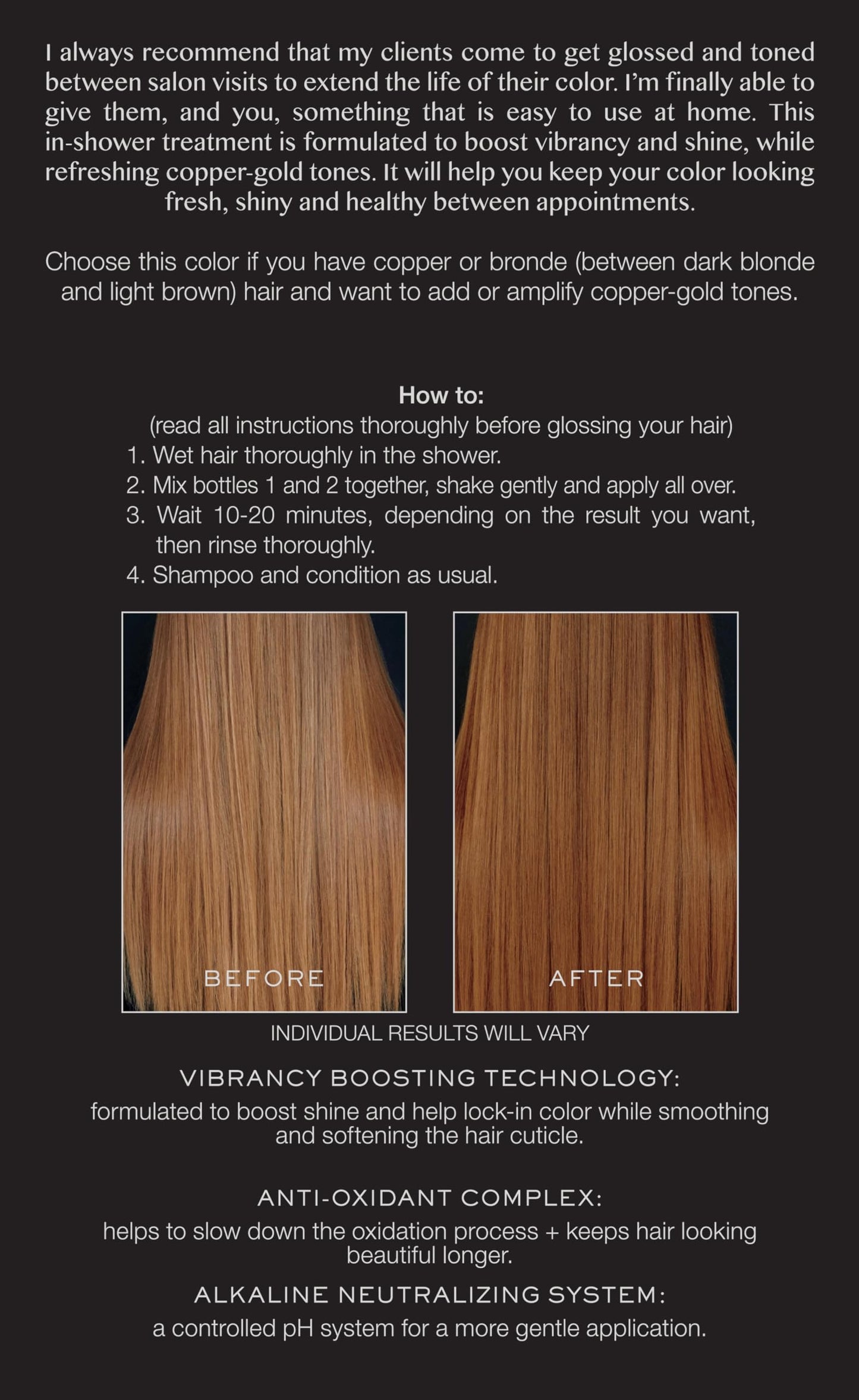 Kristin Ess Hair Copper + Auburn Hair Gloss Semi Permanent Hair Dye - Copper Penny - Shine Boosting Red, Auburn + Strawberry Blonde Color - Deep Beauty & Personal Care Kristin Ess