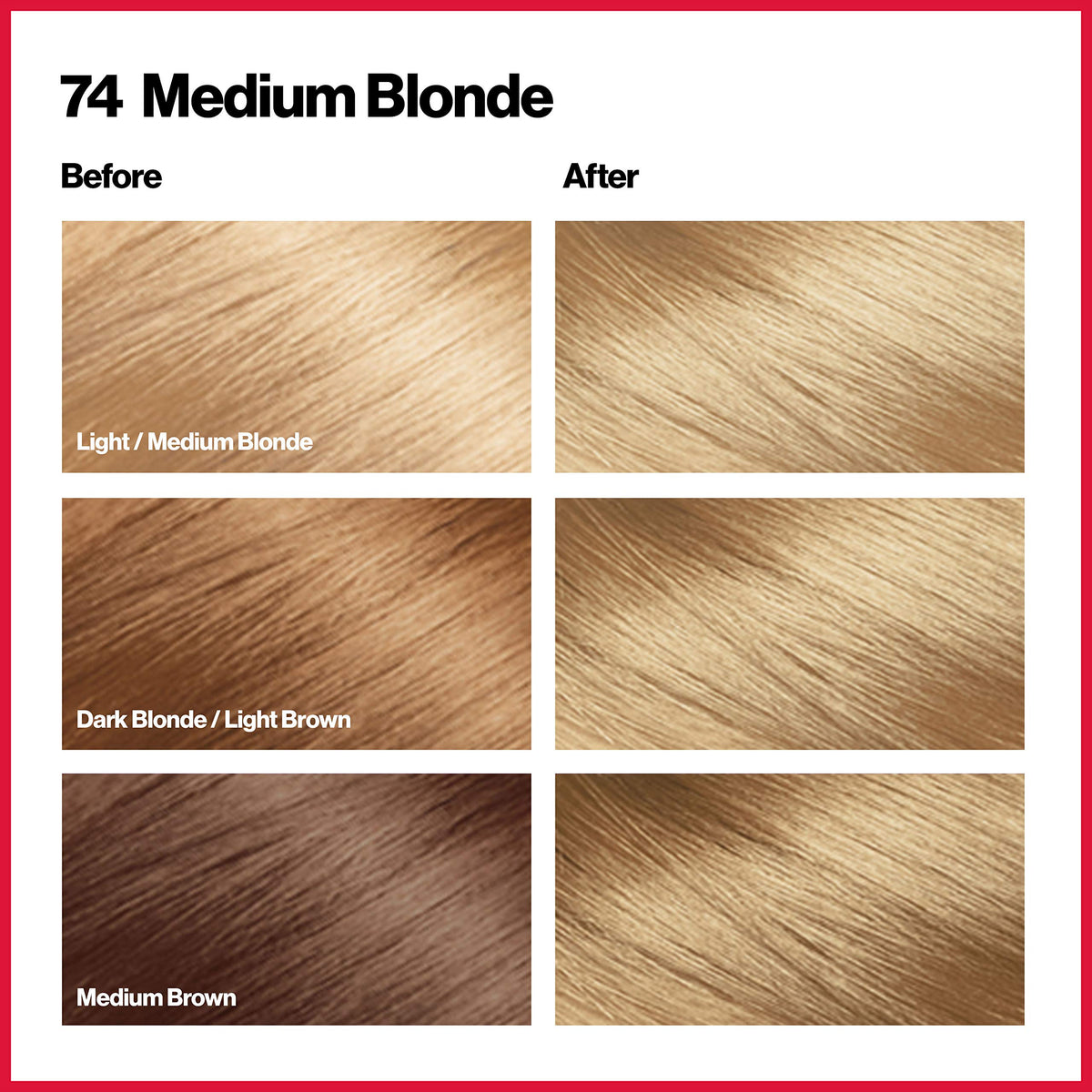 REVLON Colorsilk Beautiful Permanent Hair Color with 3D Gel Technology & Keratin, 74 Medium Blonde, 3 Count Beauty & Personal Care REVLON