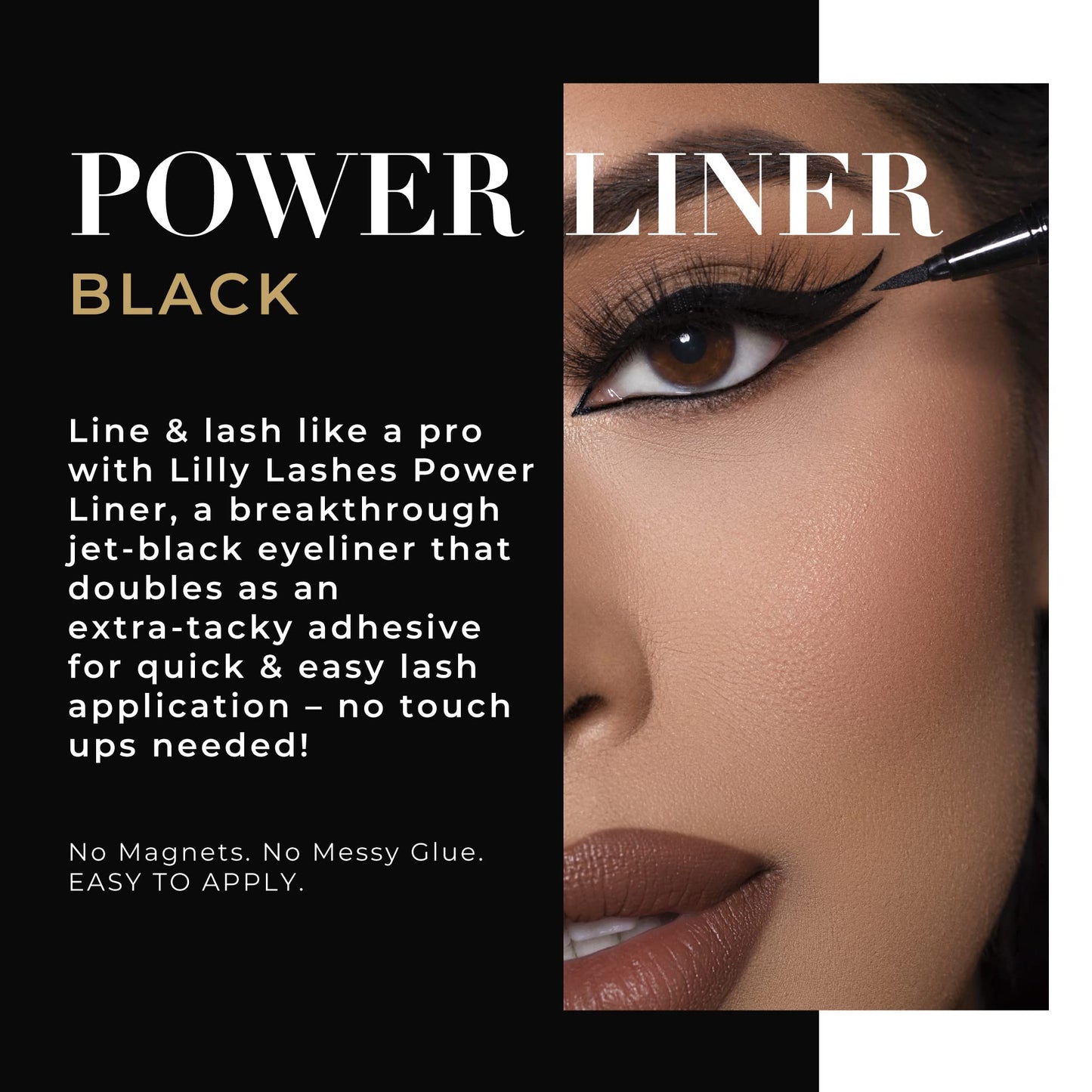 Lilly Lashes 2-in-1 Eyeliner and Lash Adhesive, Black, Waterproof, Long-lasting Beauty & Personal Care Lilly Lashes