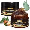 2 Pack Moroccan Black Soap Hammam, Morocco Body Scrub with Exfoliating Glove, Exfoliating Body Cleanser, Argan Oil & Eucalyptus - Deep Cleansing Beauty & Personal Care Joanssore