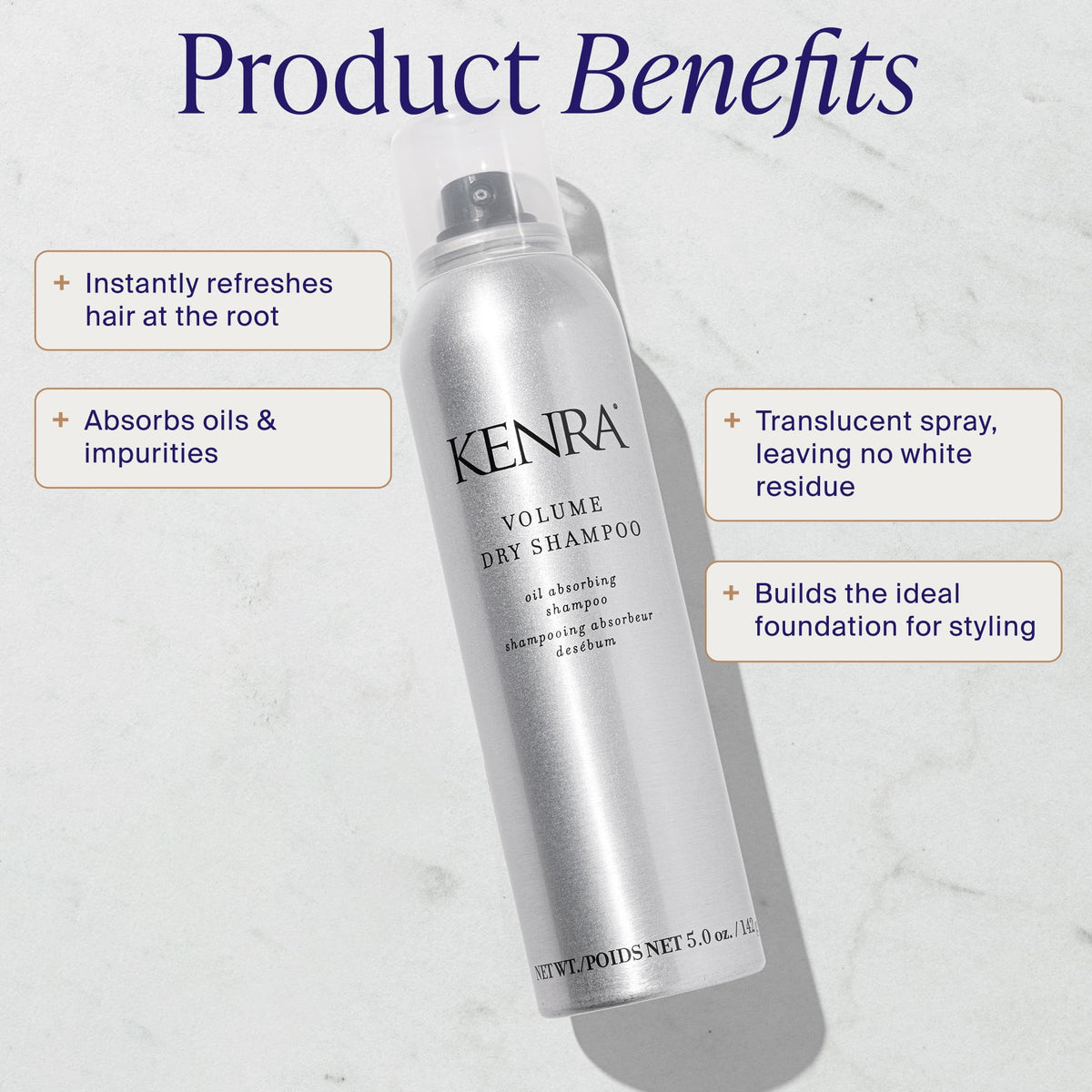 Kenra Volume Dry Shampoo | Oil Absorbing Shampoo | Translucent, Volume-Enhancing Spray | Instantly Refreshes Hair At The Root | Absorbs Oils