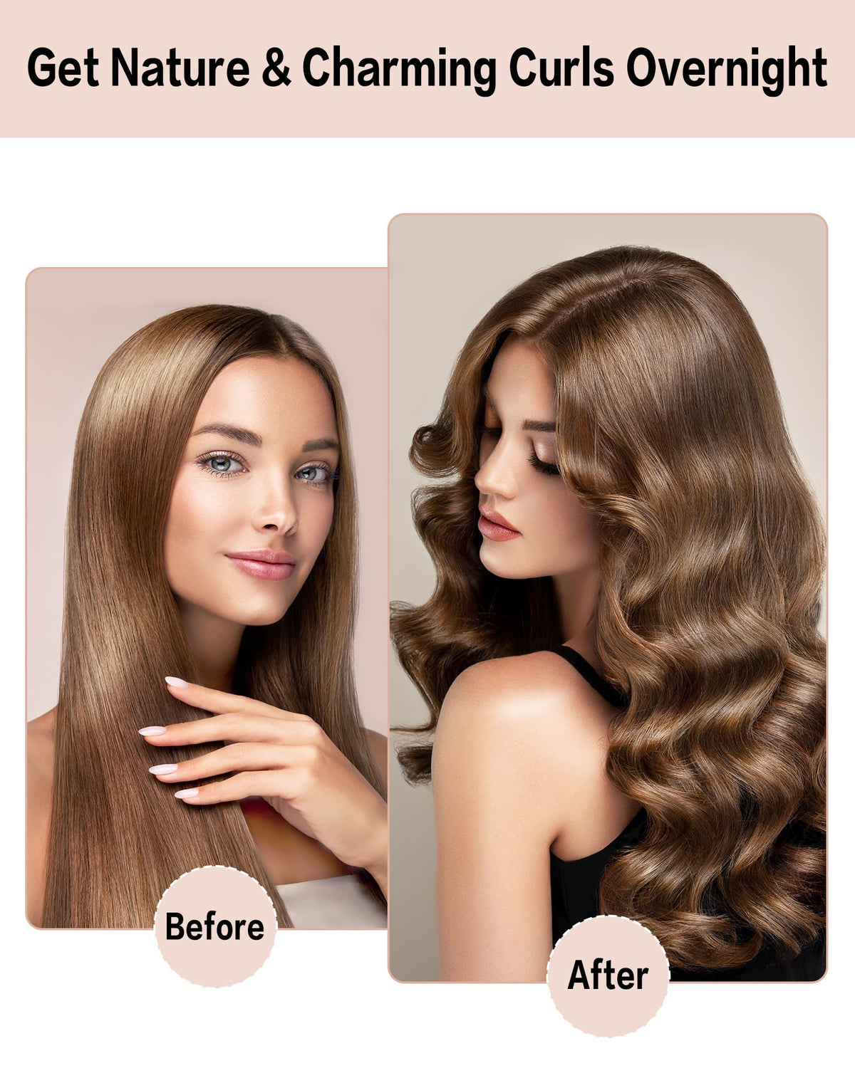 Seritant Heatless Curls Overnight with Satin Head Scarf, Velvet Hair Rollers for Blowout Look, No Heat Curling Rod for Long Thick Hair, Soft Sleep In