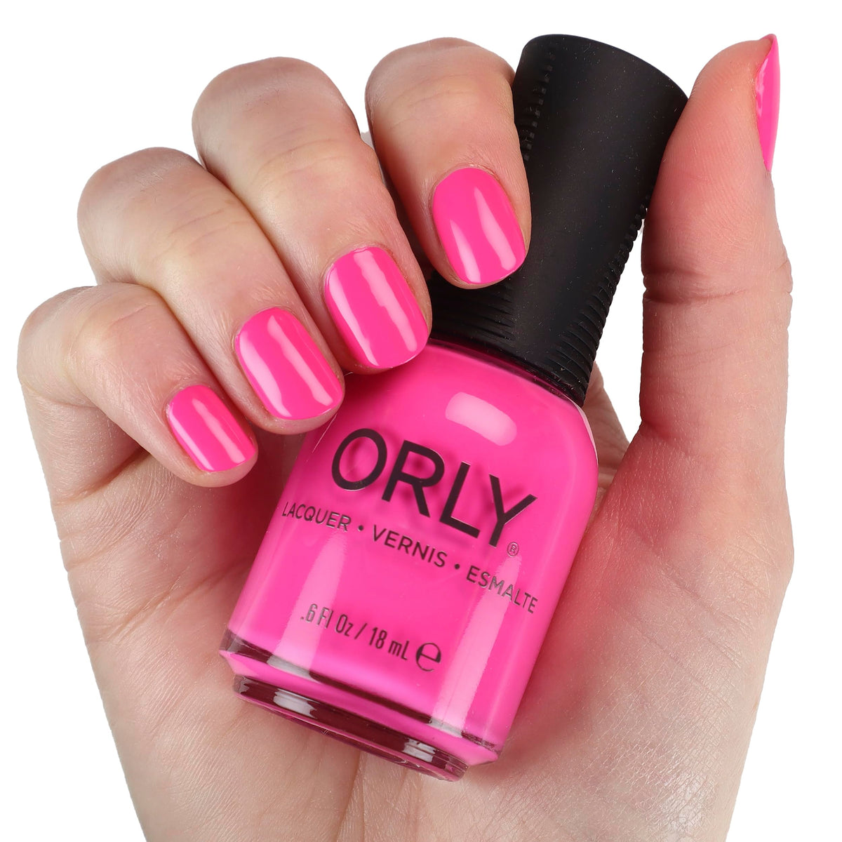 Orly Neon Nail Polish - That’s Hot | Hot Pink Crème | Bright, Bold Nails | Full Coverage in Just Two Coats | Stays On Without Chipping for Days | Easy