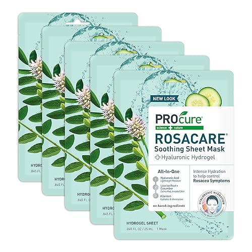 Procure Rosacare Sheet Face Mask - 5 Pack Beauty & Personal Care PROcure