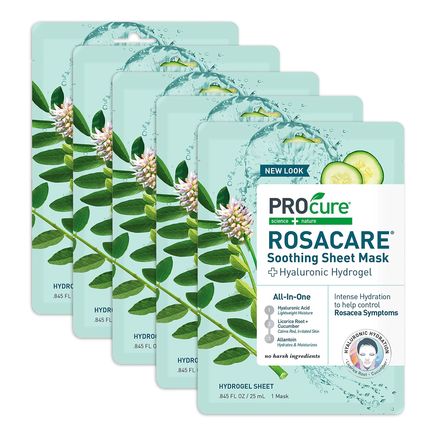 Procure Rosacare Sheet Face Mask - 5 Pack Beauty & Personal Care PROcure
