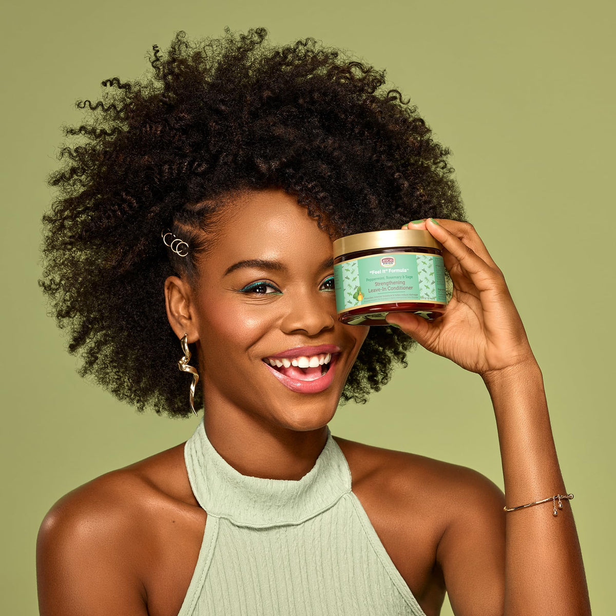 African Pride Feel It Formula Strengthening Leave-In Cream, 12 Oz