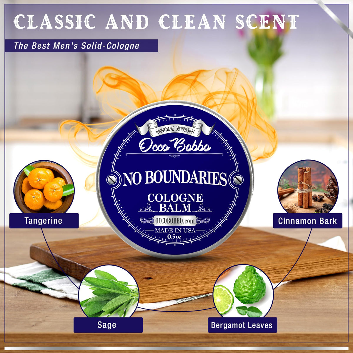 Handy Hound Occo Bobbo No Boundaries Solid Cologne - Classic and Clean Scent that Combines Woody-Fresh Musk Cedar and Citrus Notes - Made In The USA Beauty & Personal Care Handy Hound