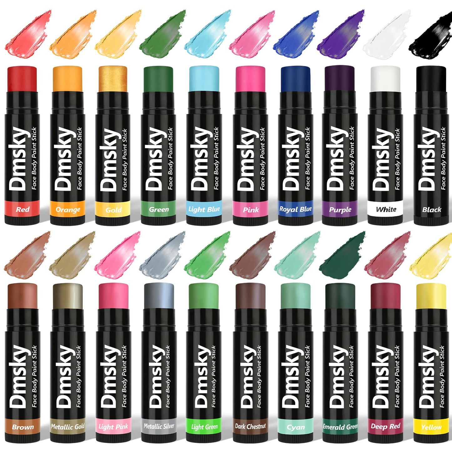 Dmsky 20 Packs Eye Black Sports Stick for Football, Baseball, Softball-Anti-Glare Face Body Paint Stick Kit,Water-Proof Eye Sports Paint Sticks,20 Beauty & Personal Care Dmsky