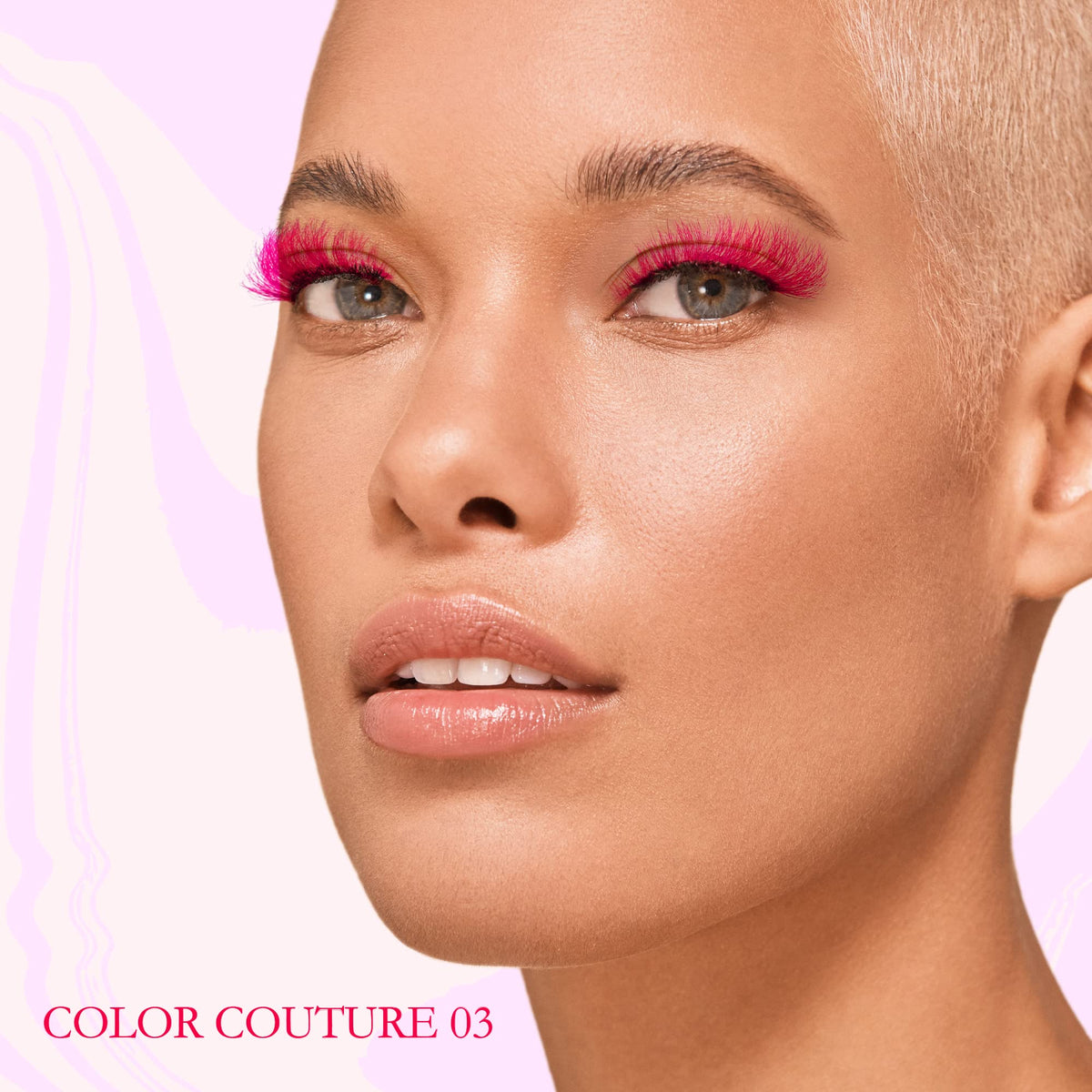 iENVY False Eyelashes Real Mink Color Couture Full Colored Lashes Maximum Fluffiness and Volume Fake Eyelashes (Pink)