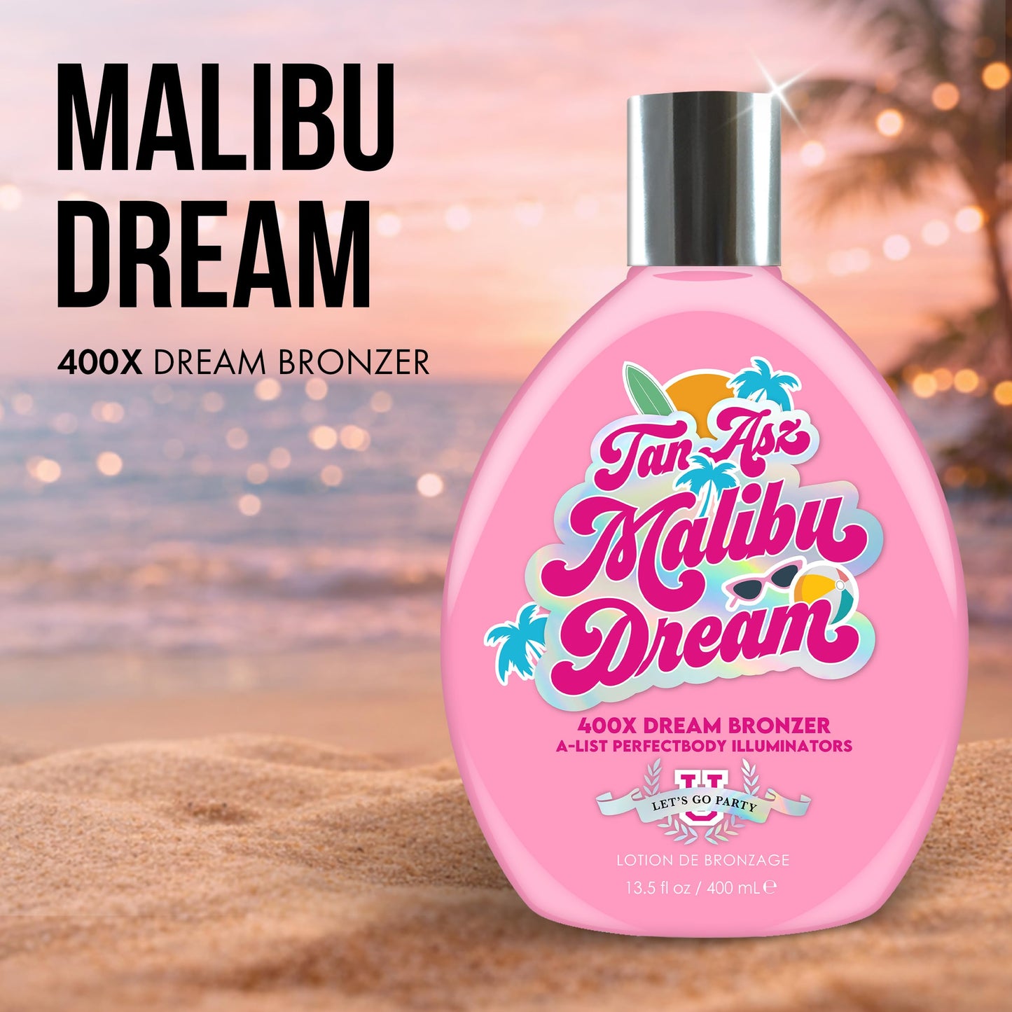 Tan Asz U Malibu Dream Tanning Lotion, 400X Dream Bronzer, A-List Perfectbody Illuminators with Hyaluronic Acid, Peptides & Marine Collagen, 13.5 Fl Beauty & Personal Care Tan Asz U