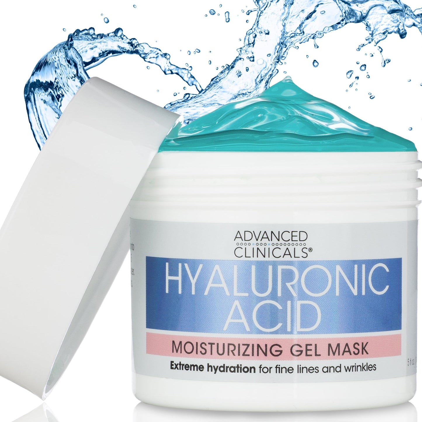 Advanced Clinicals Hyaluronic Acid Gel Facial Mask Skin Care Treatment, Brightening, Hydrating Anti Aging Face Mask & Moisturizer Helps Transform Dry Beauty & Personal Care Advanced Clinicals