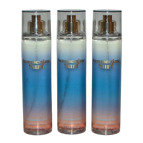 Bath & Body Works Fragrance Mist 3-Pack 8oz Each (Summertime Surf) Beauty & Personal Care Bath & Body Works