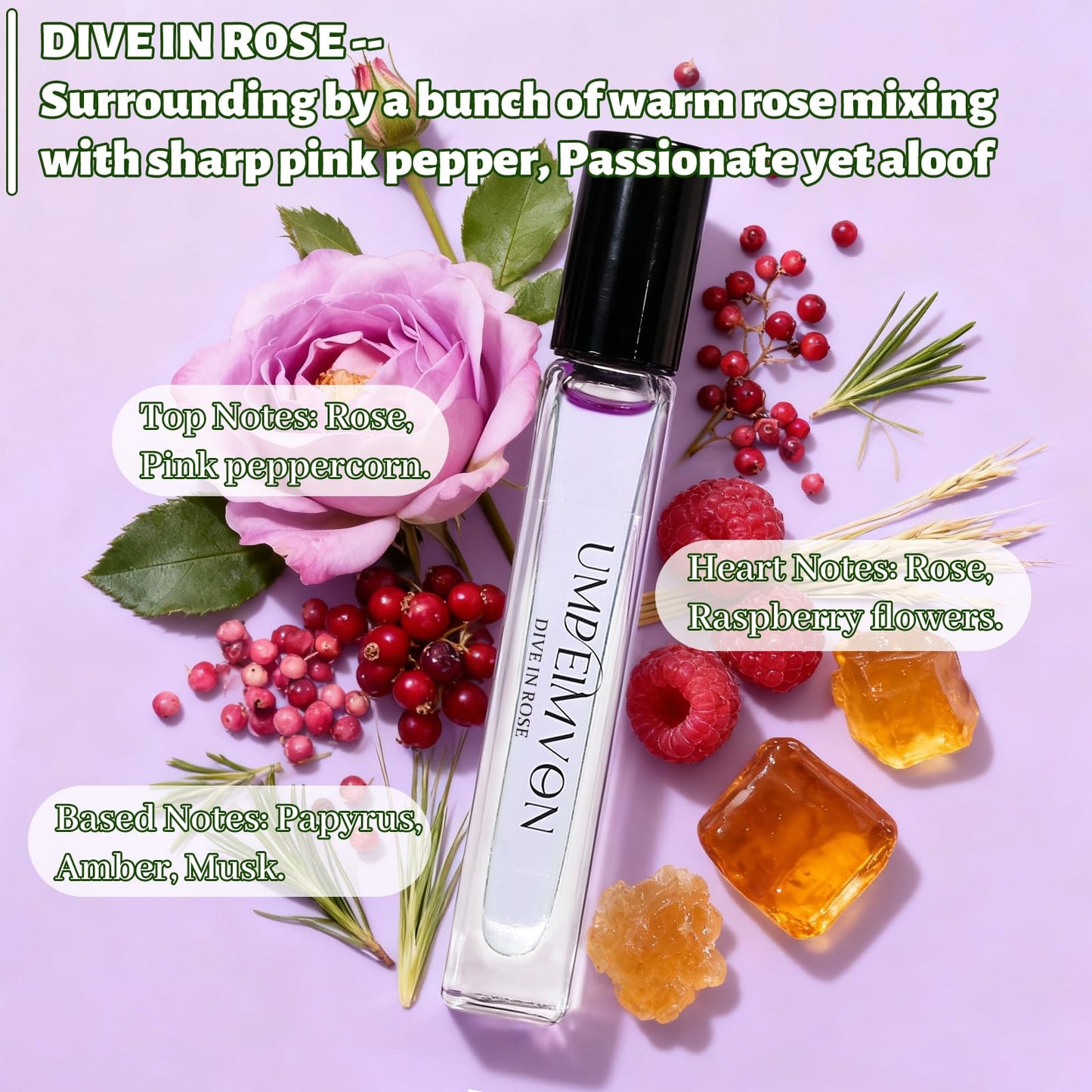 Umpeimvon 3 Pack Marshmallow Blush Perfume Oils for Women, Pink Blush Perfume Oil Roll On, Sweet Floral and Fruity, Travel Size 0.33 Fl. Oz Beauty & Personal Care Umpeimvon