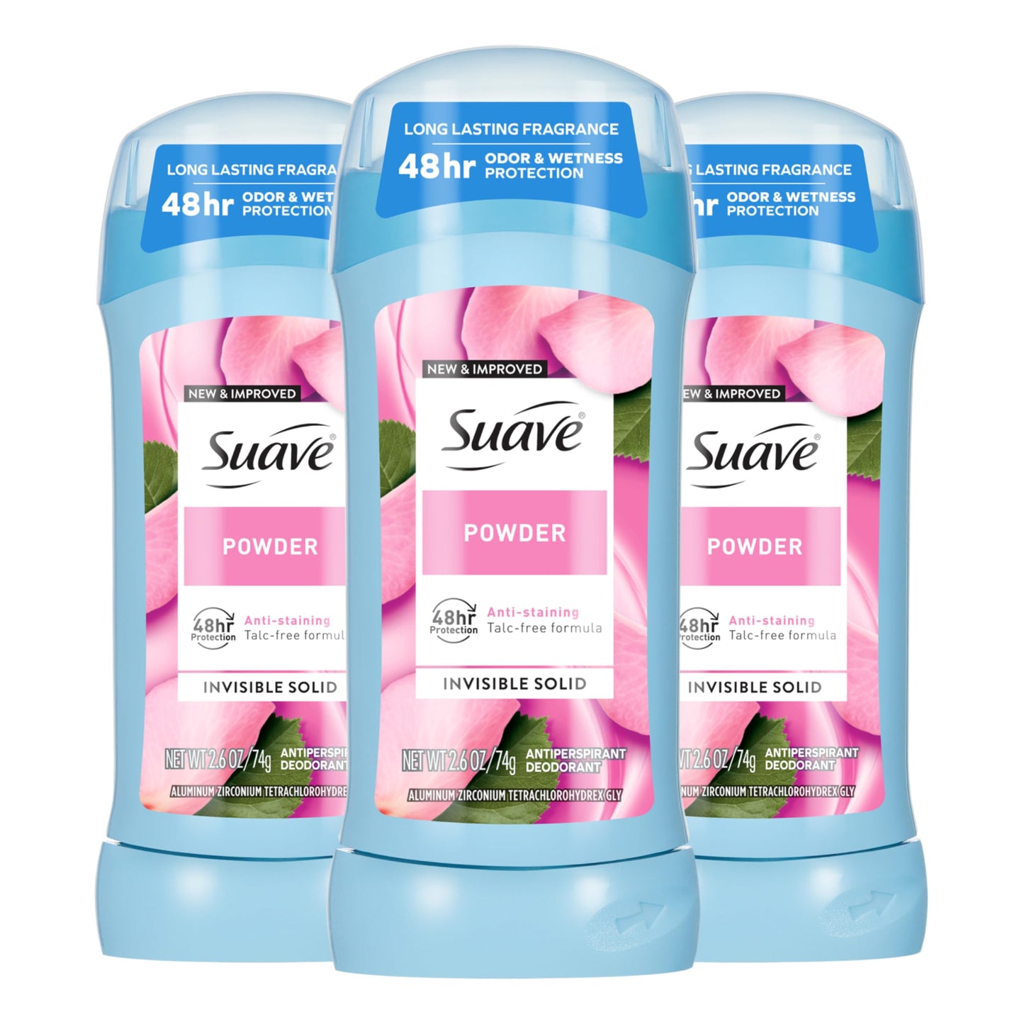 Suave Invisible Solid Deodorant Powder 2.6z, 3 Pack Beauty and Personal Care Suave