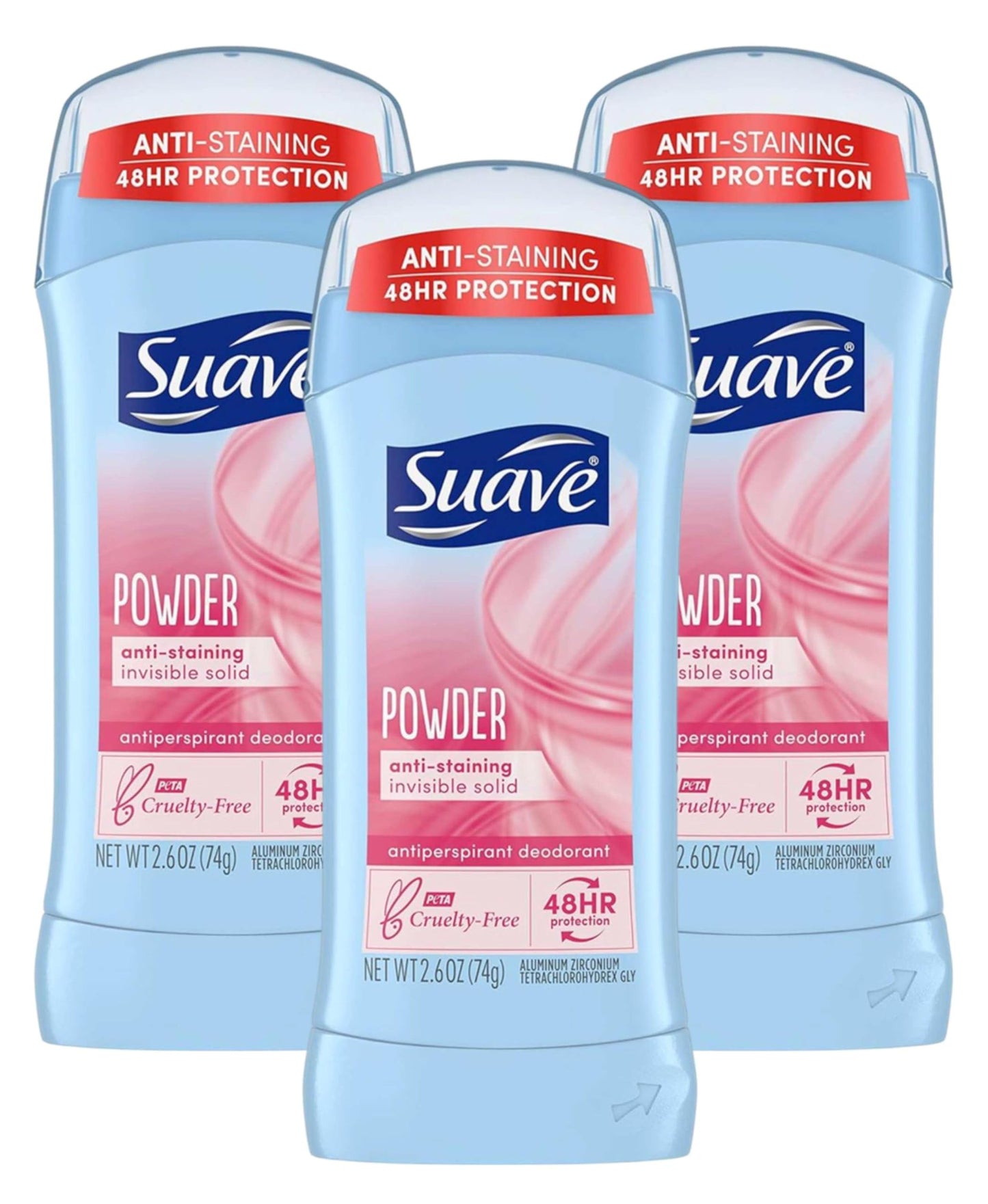 Suave Deodorant 2.6 Ounce 24Hr Powder Invisible Solid (76ml) (3 Pack) Beauty and Personal Care Suave