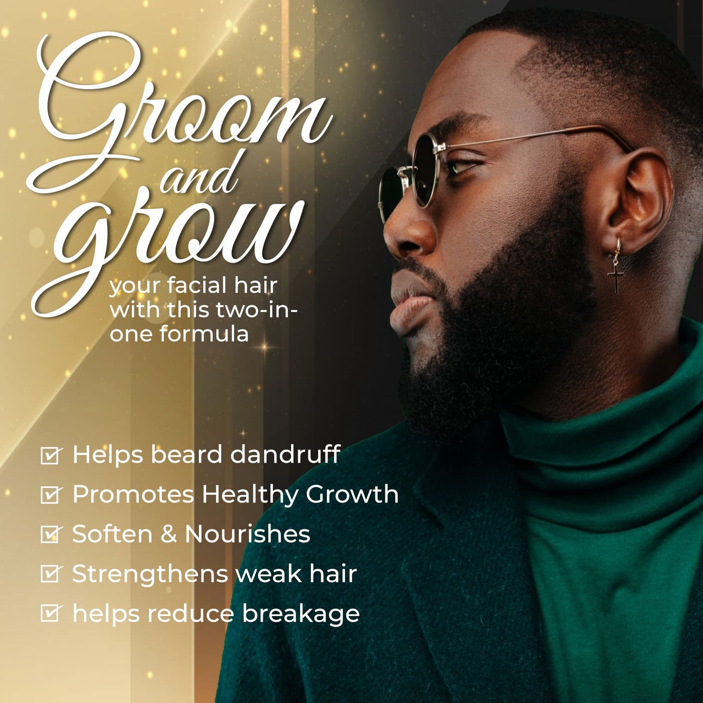 Beards & Bourbon's Luxurious Beard and Hair Growth Oil - Infused with Ginger, Lavender, Peppermint, Tea Tree, and Rosemary Oils for Stimulating Growth Beauty and Personal Care BABY HAIR