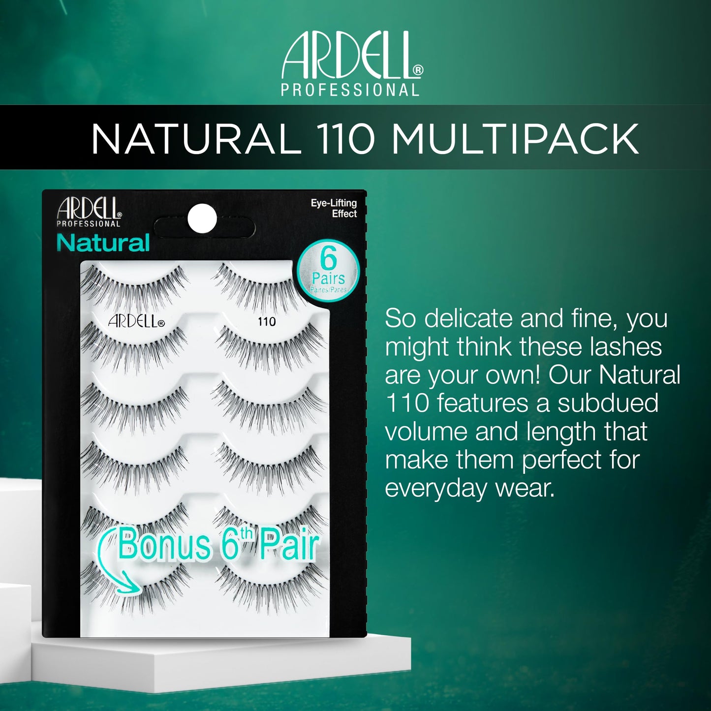 Ardell False Eyelashes Natural 110 Black, 1 pack (5 pairs per pack) Beauty & Personal Care Ardell