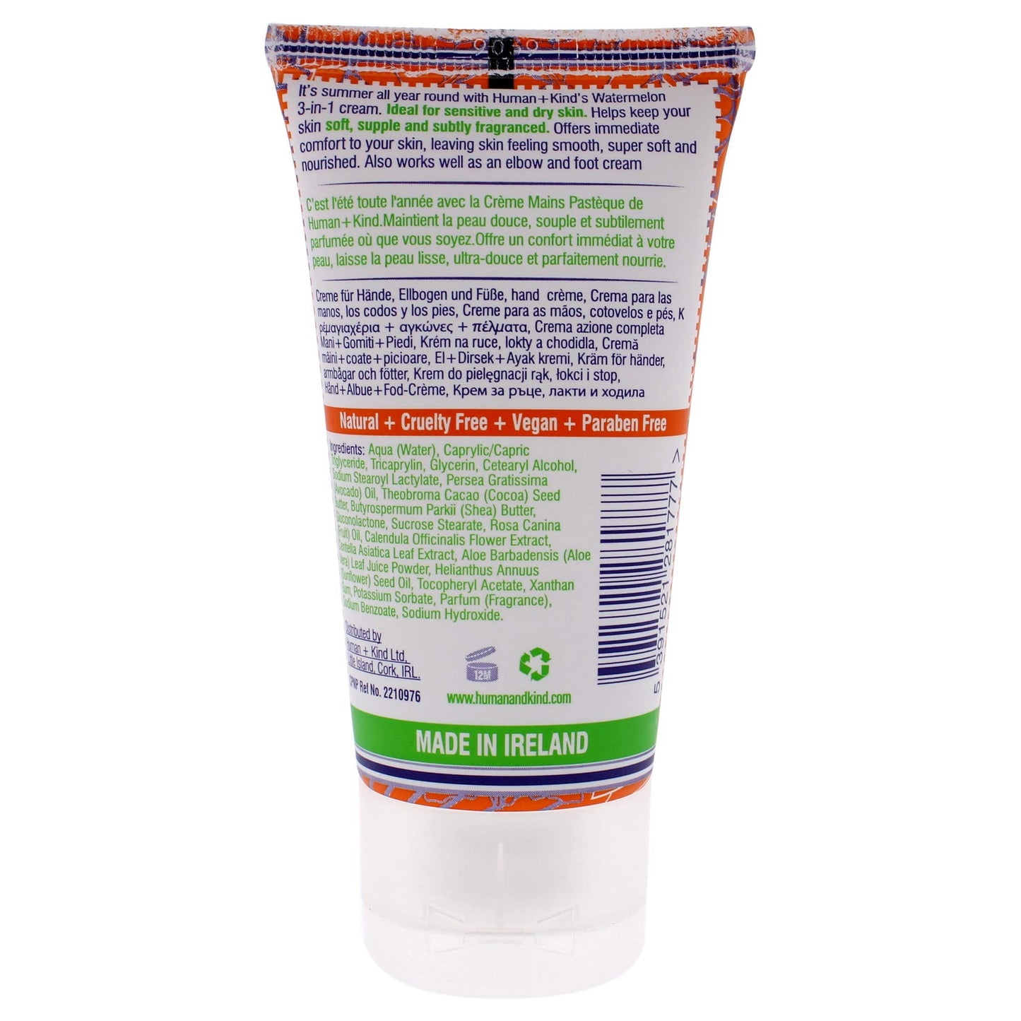 Human+Kind Hand-Elbow-Feet Cream - Watermelon Unisex 1.7 oz - Pack of 2 Beauty & Personal Care Human+Kind