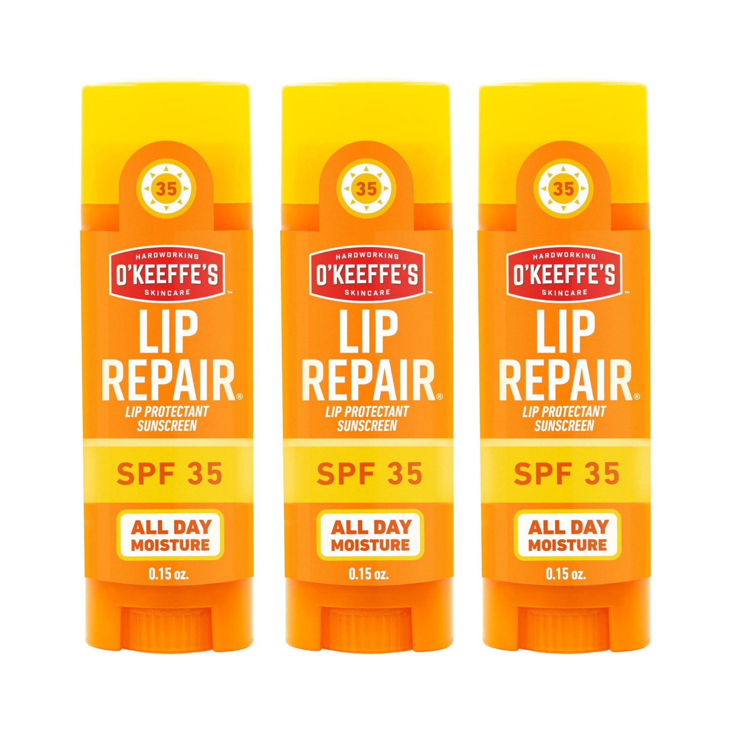 O'Keeffe's Lip Repair SPF 35 Lip Balm - Stick (3 Pack) - Sun-Safe Moisturizer for Extremely Cracked, Dry Lips Beauty & Personal Care O'Keeffe's