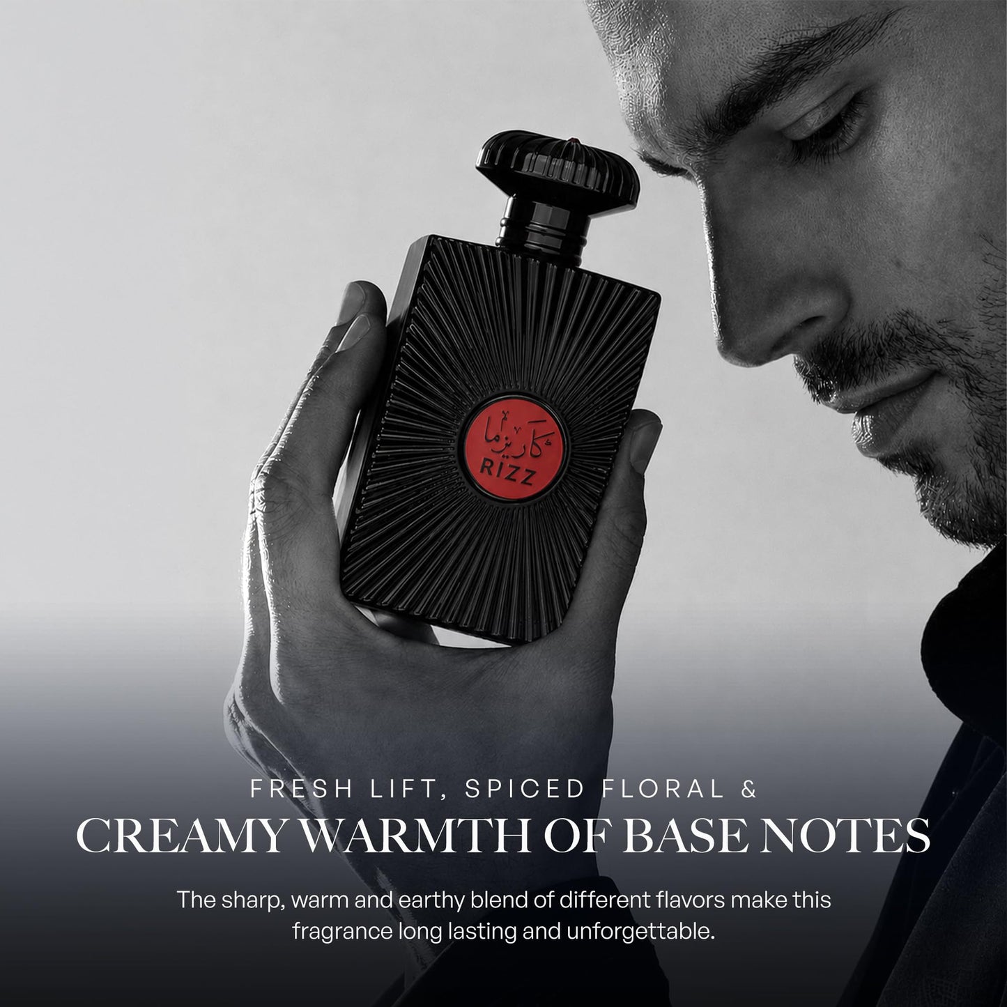 ARIAZ RIZZ Men’s Eau De Parfum with the Magnetic Pull of Bergamot, Apple, Spicy Cinnamon, Lavender, Vanilla & Patchouli - Long Lasting Oil Based Woody Beauty & Personal Care ARIAZ