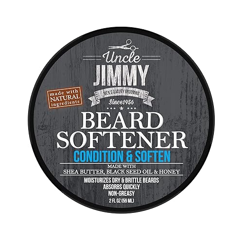 Uncle Jimmy Beard Softener, Conditioning Balm for Men | Hydrates, Smooths, Adds Shine & Tames Flyaway Hair | Made With Shea Butter, Honey 2 Fl Oz Beauty & Personal Care Uncle Jimmy