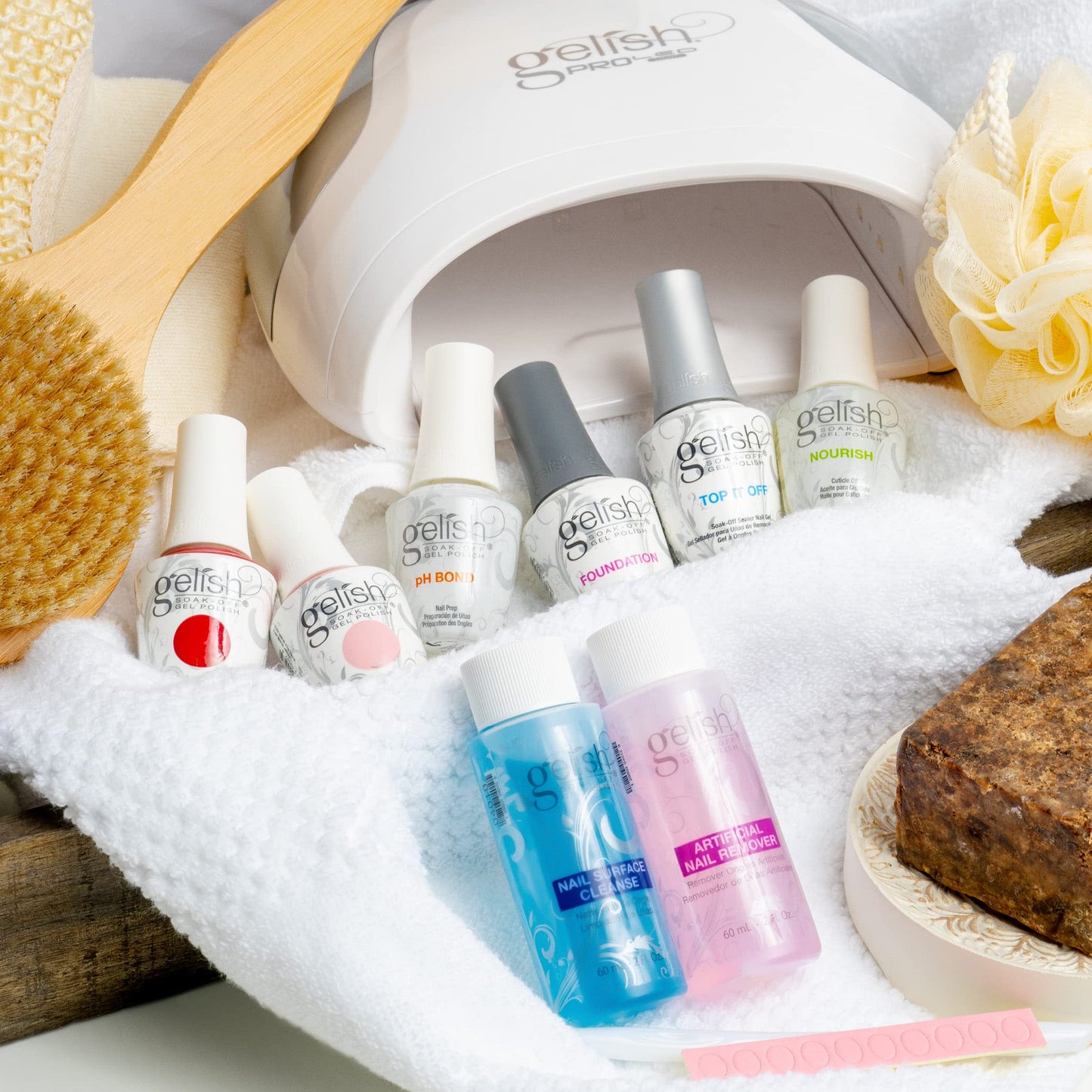 Gelish Pro Kit with Pro LED Light - Complete Manicure Set, UV/LED Nail Lamp, Gel Polishes, Essentials, Remover for Professional DIY Gel Nails At Home. Beauty & Personal Care Gelish