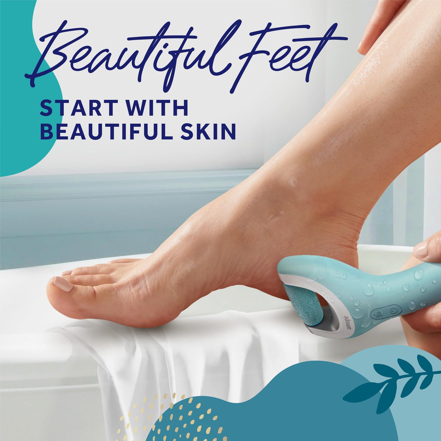 Amope Pedi Perfect Pro Wet & Dry Electric Foot File Callus Remover Kit, Waterproof, Rechargeable, Pedicure Tool for Feet, Removes Hard, Dead Skin Beauty & Personal Care Amope