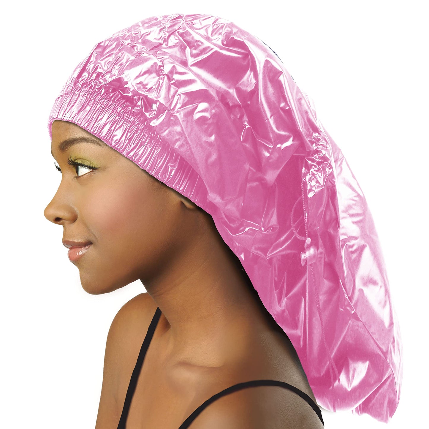 Shower Cap for Women Donna Shower Caps for Women Reusable Waterproof Travel Accessories for Women Spa Braid PINK Beauty & Personal Care DONNA