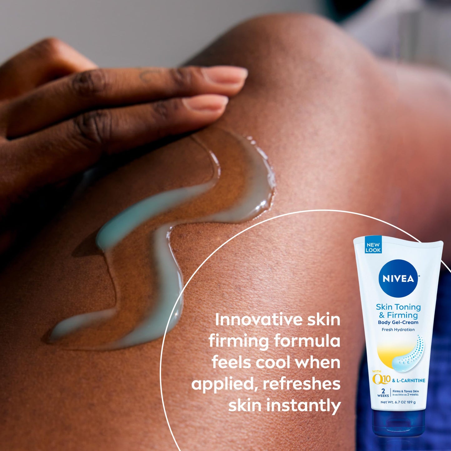 NIVEA Nourishing Hydration Skin Firming Body Lotion (16.9 Fl Oz) + Skin Firming & Toning Body Gel Cream with Hyaluronic Acid (6.7 Oz), Enriched Beauty & Personal Care NIVEA