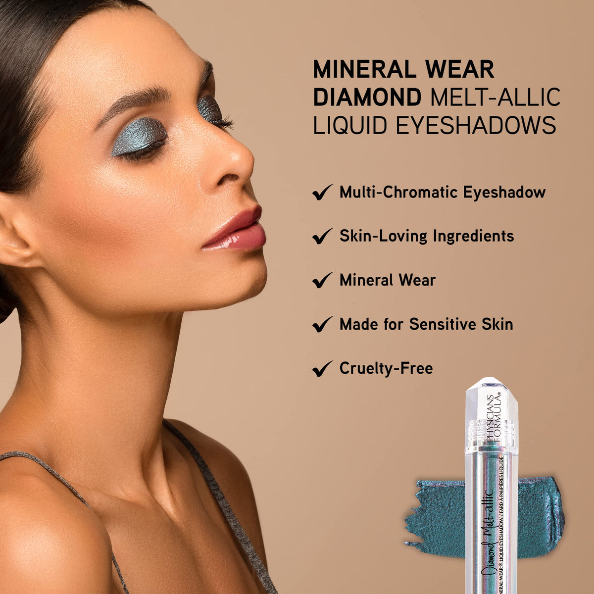 Cream Eyeshadow BY Physicians Formula Mineral Wear Diamond Metallic Eye Makeup Precious Purple Beauty & Personal Care Physicians Formula