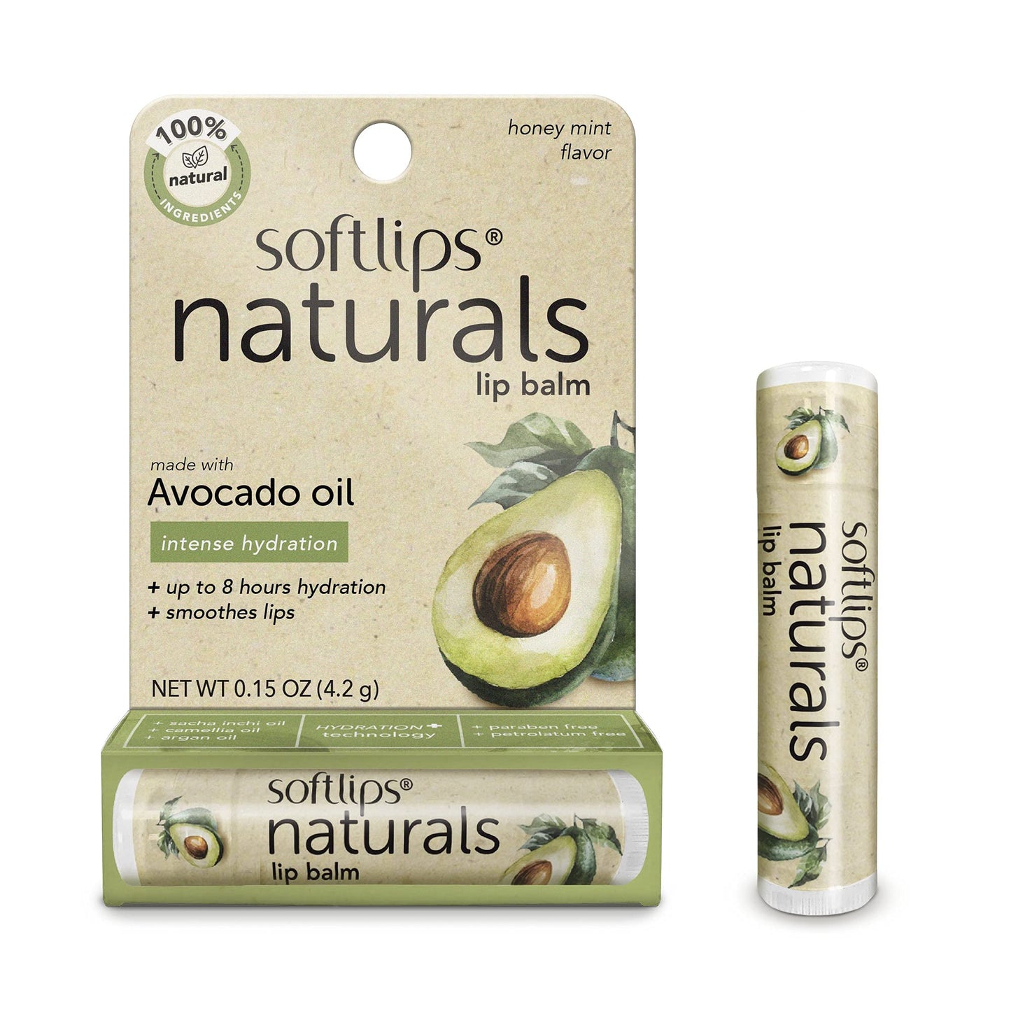 Softlips Natural with Avocado Oil Lip Balm (Pack of 3) Beauty and Personal Care SoftLips