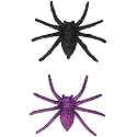 Fun World Enter If You Dare Black Green Glitter Spiders 2in NIP Beauty & Personal Care Fun World