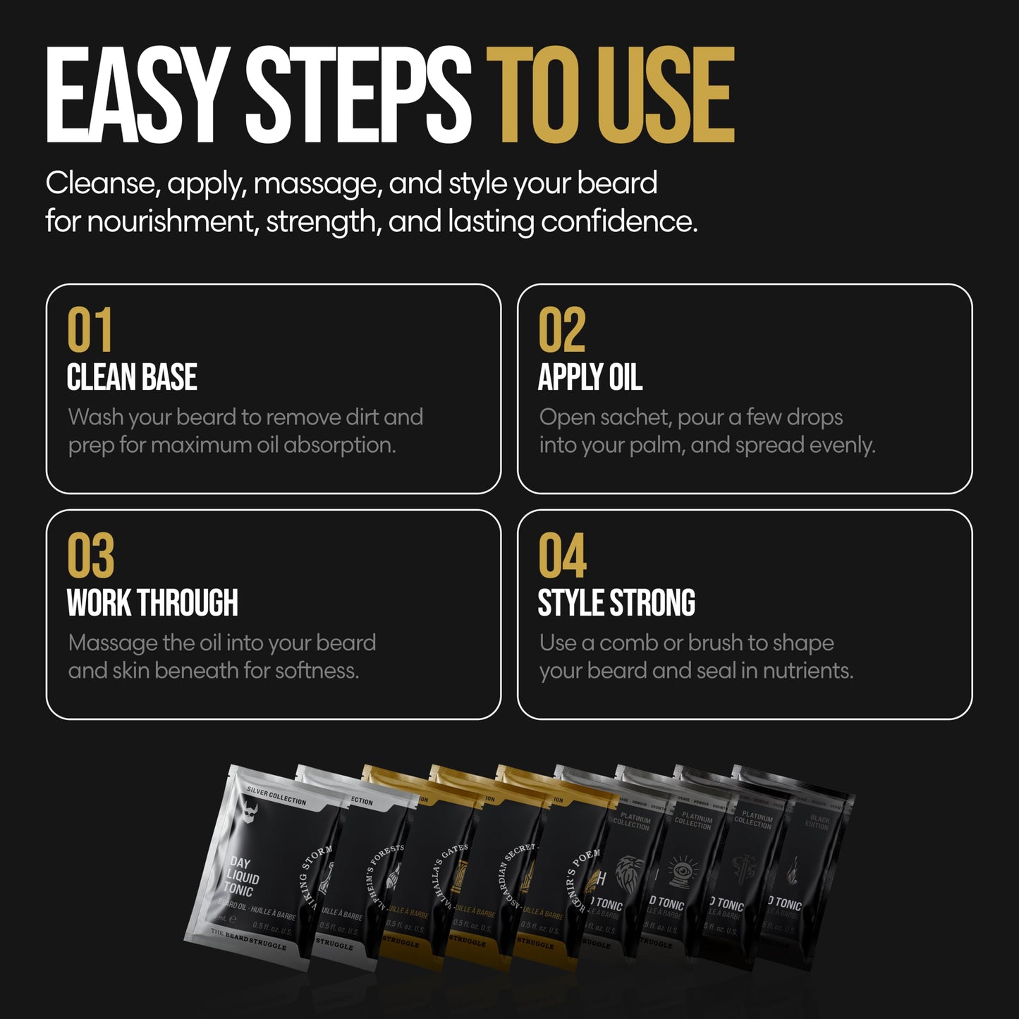 The Beard Struggle 9 Beard Oil Voyager Sample Pack, Variety Beard Oil for Men Sampler with 9 Different Scents, All Natural Ingredients, Beard Growth Beauty and Personal Care The Beard Struggle