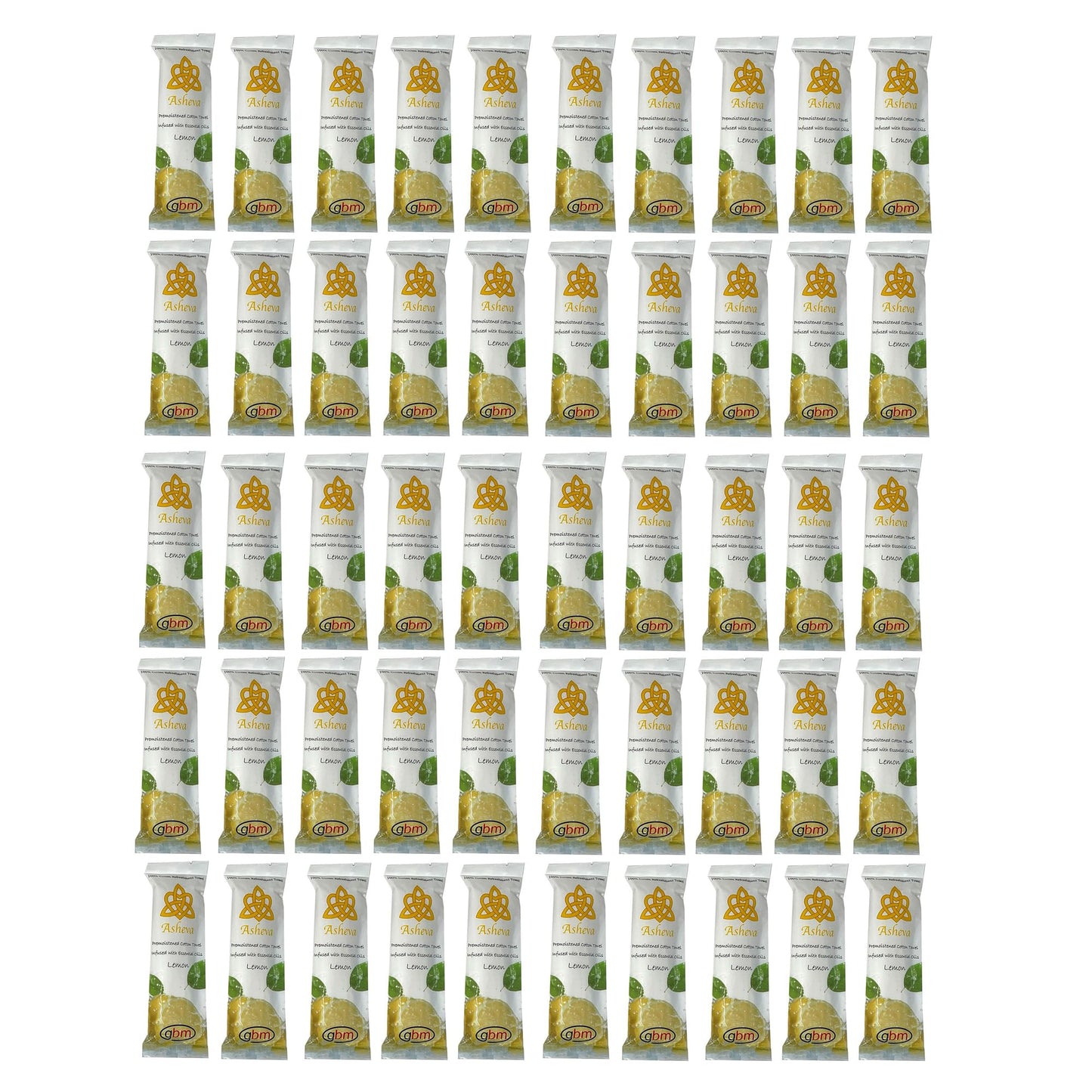 Asheva 8" x 9" Individually Wrapped Oshibori Disposable Towels - Luxurious Moist Cotton Hot/Cold Refreshment Towel - Lavender, Lemon, or Tea Tree Beauty & Personal Care GBM